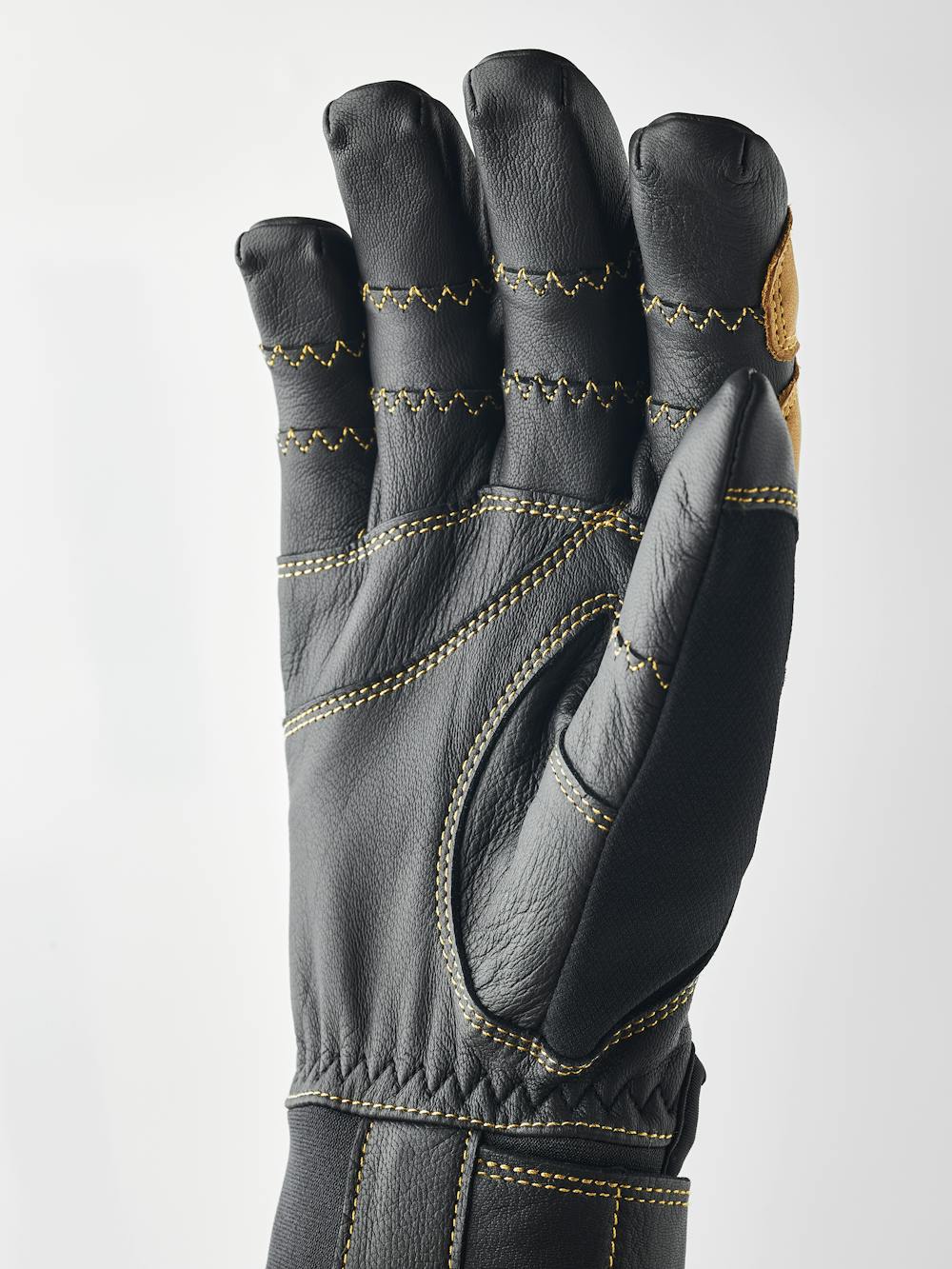Black outdoor glove with black goat leather palm (2 of 5)