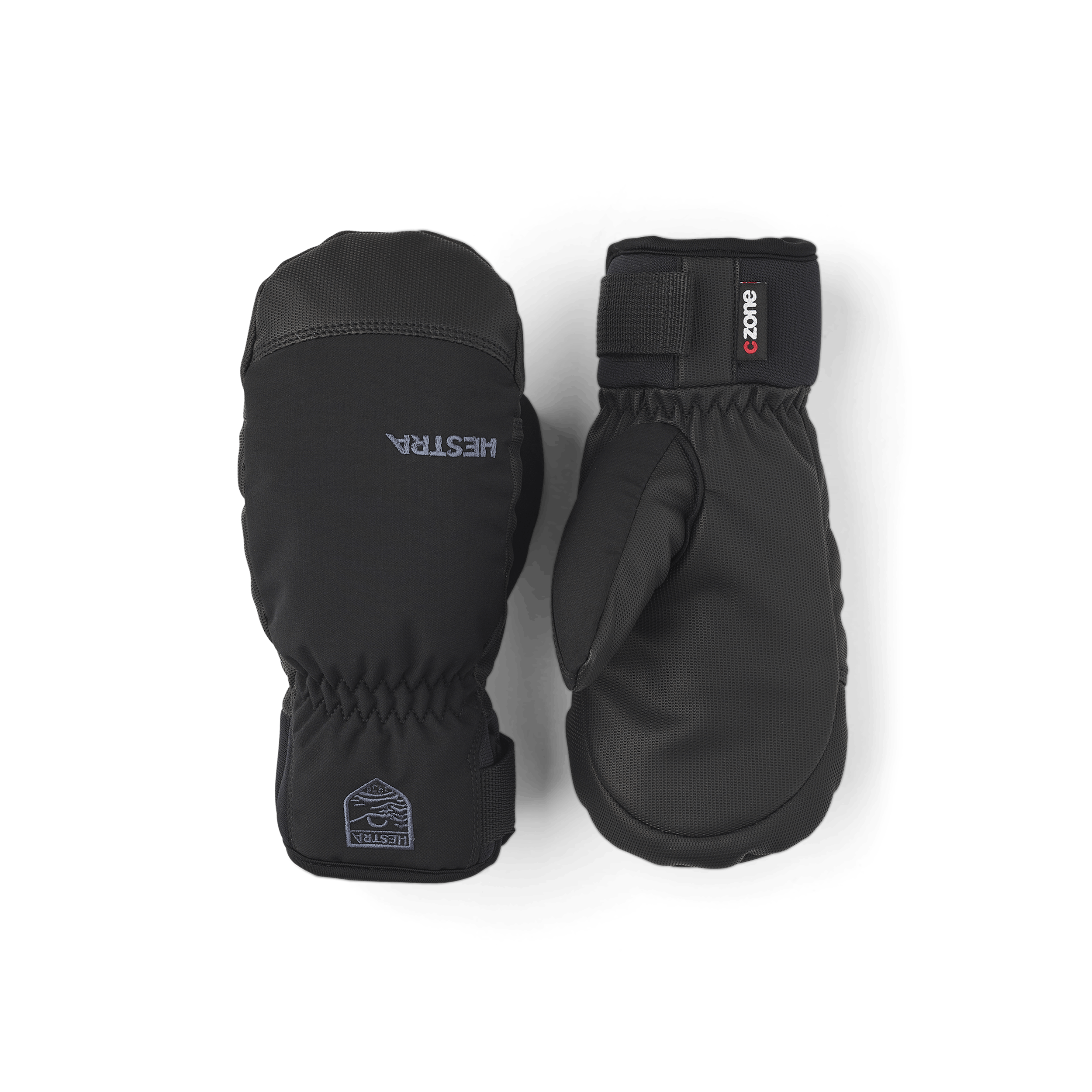 Svart tumhandske i tyg med svart innerhand  
 (1 av 5)