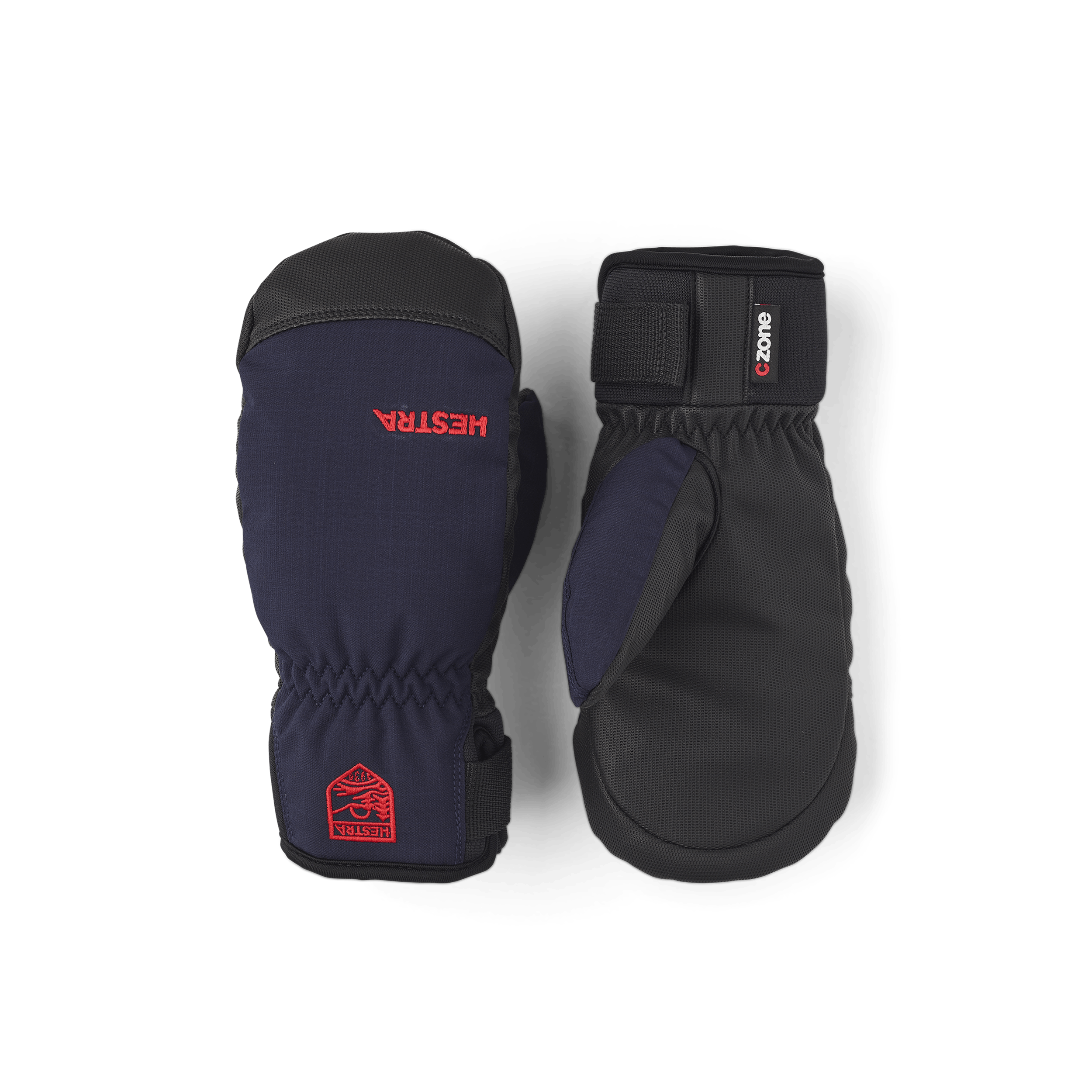 Dark blue fabric mitten with black palm (1 of 7)