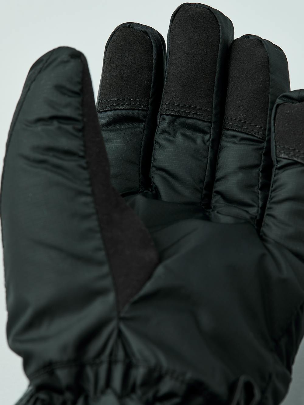 Black battery-heated inner glove with synthetic suede fingertips (3 of 6)