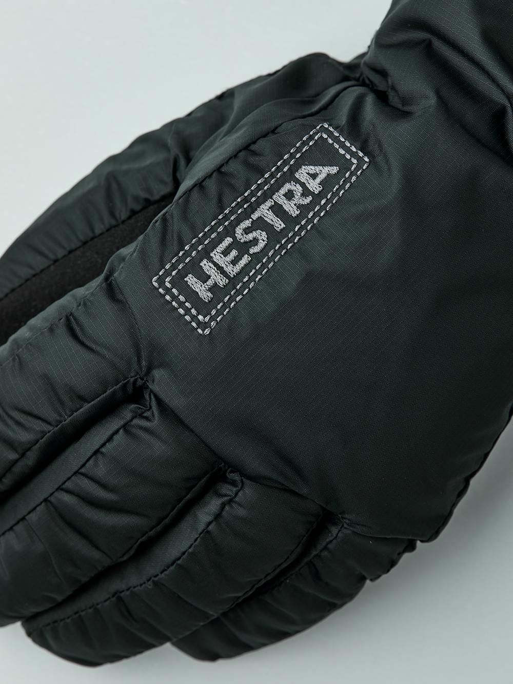 Black battery-heated inner glove with synthetic suede fingertips (4 of 6)