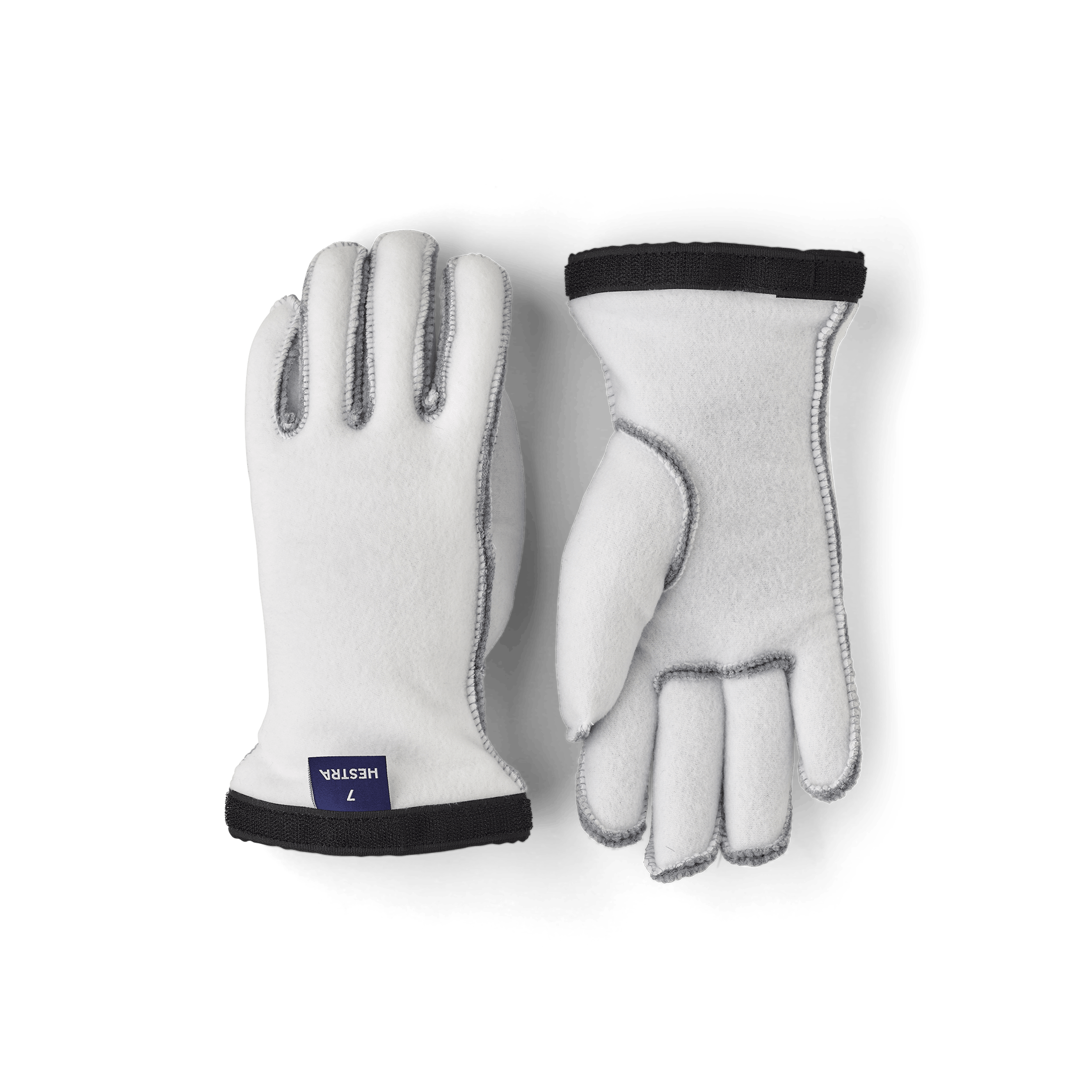 White machine-sewn liner glove  (1 of 4)