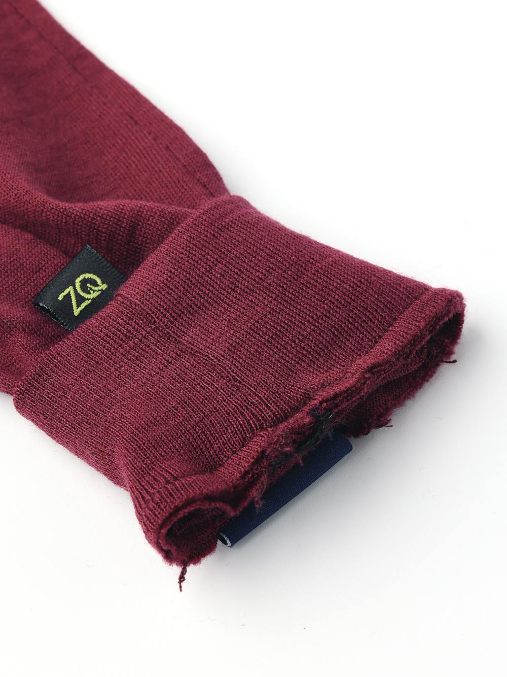 Merino Wool Liner Active - 5 finger in der Farbe Bordeauxrot (2 oder 6)