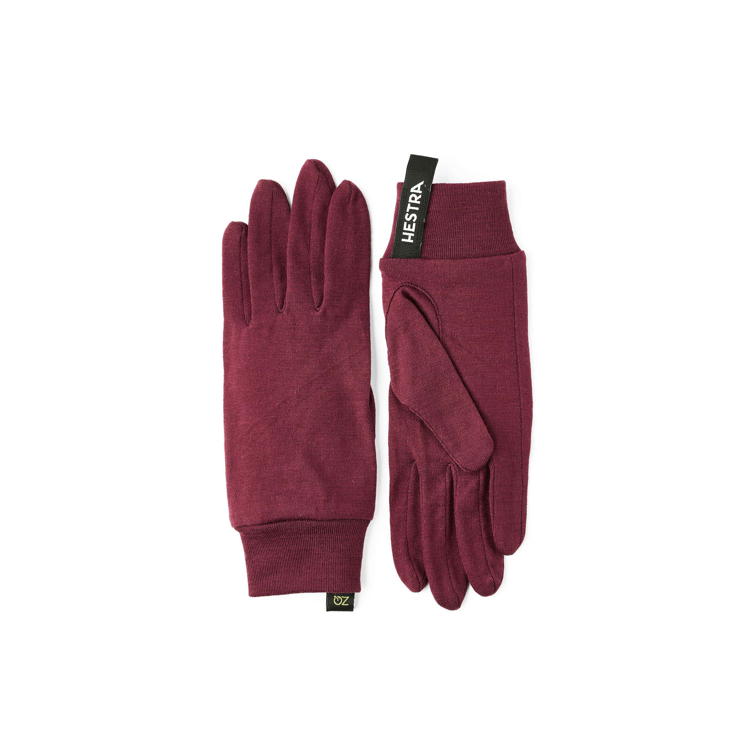 Merino Wool Liner Active - 5 finger in der Farbe Bordeauxrot (1 oder 6)