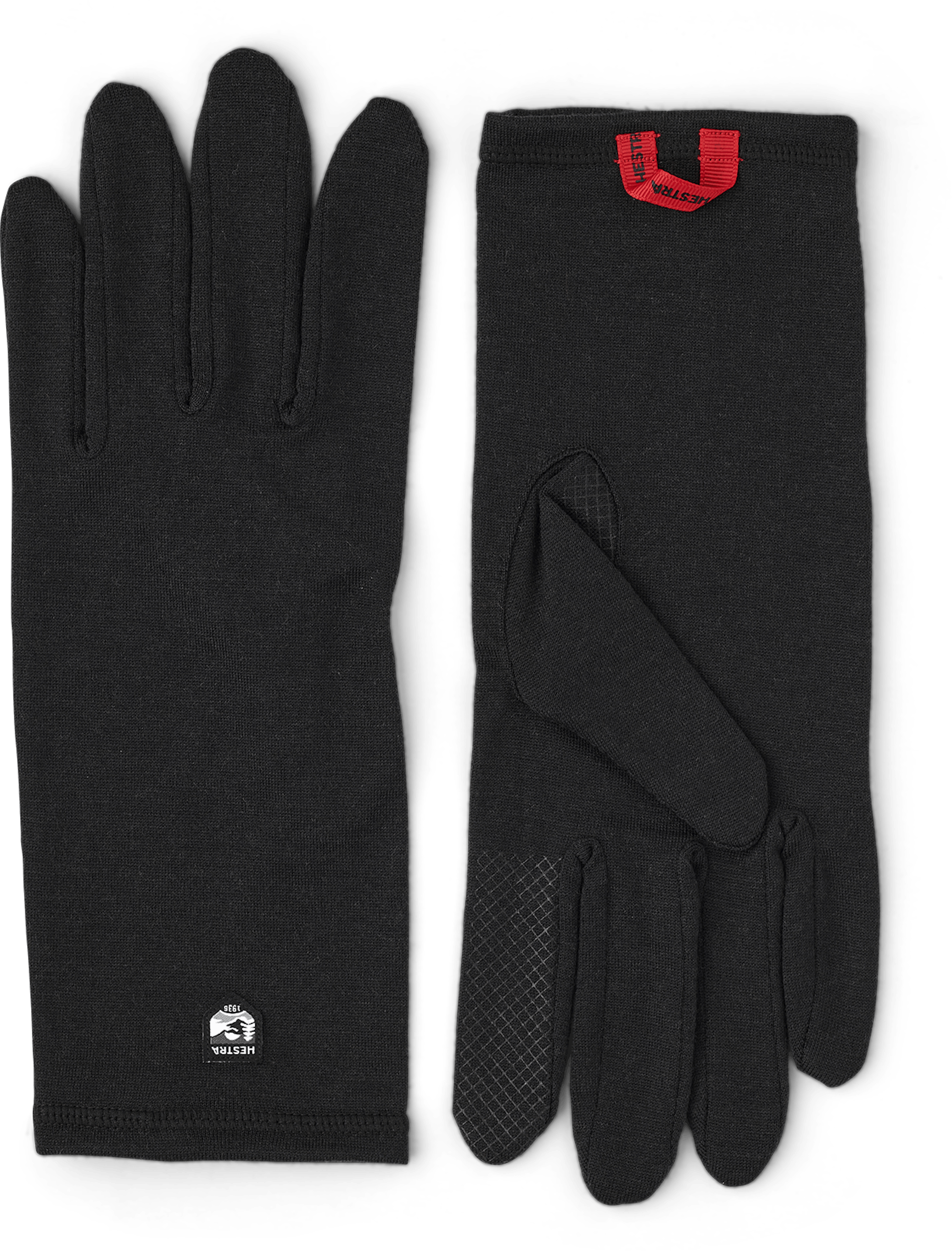 Black merino wool inner glove with touch function (1 of 4)