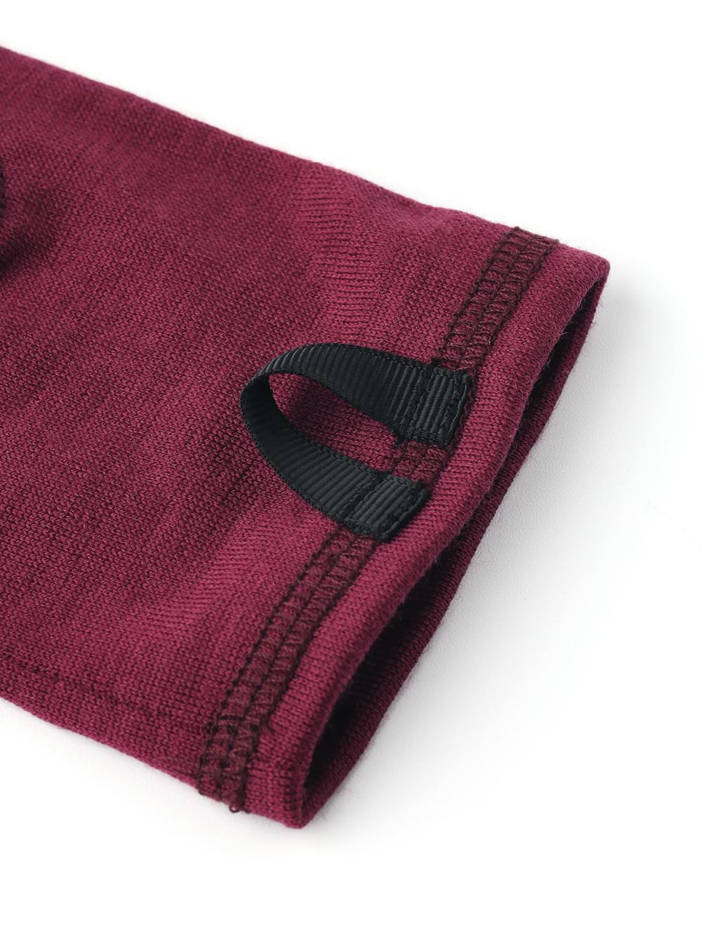 Merino Wool Liner Long - 5 finger in the color Bordeaux (3 of 6)