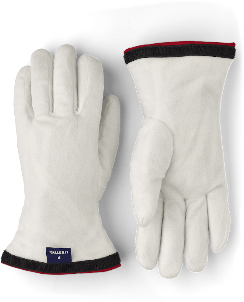 White machine-sewn liner glove  (1 of 4)