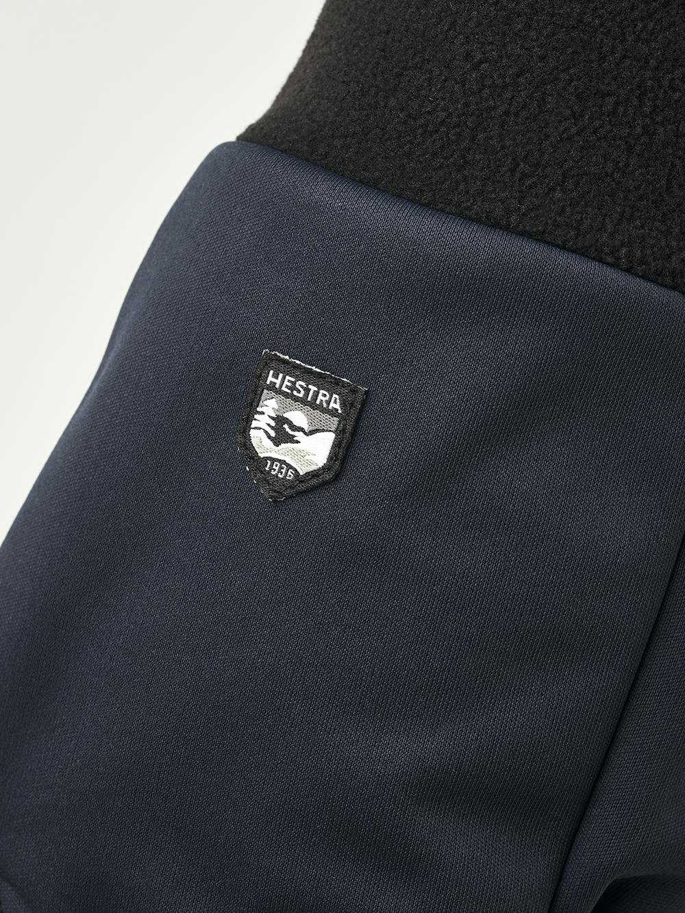 Dark blue windproof inner glove with black palm and touch function (4 of 5)