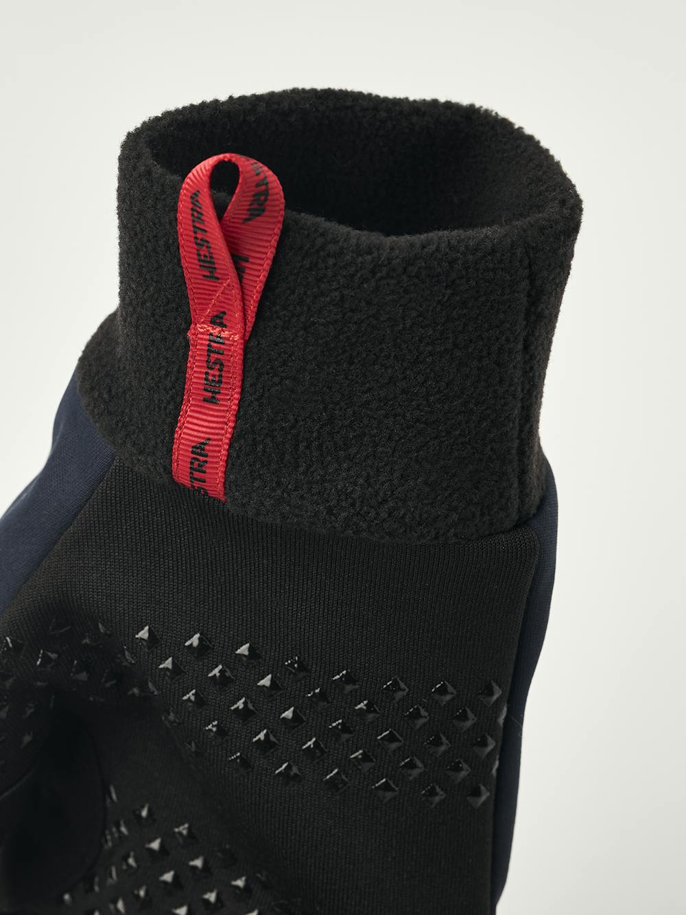 Dark blue windproof inner glove with black palm and touch function (3 of 5)