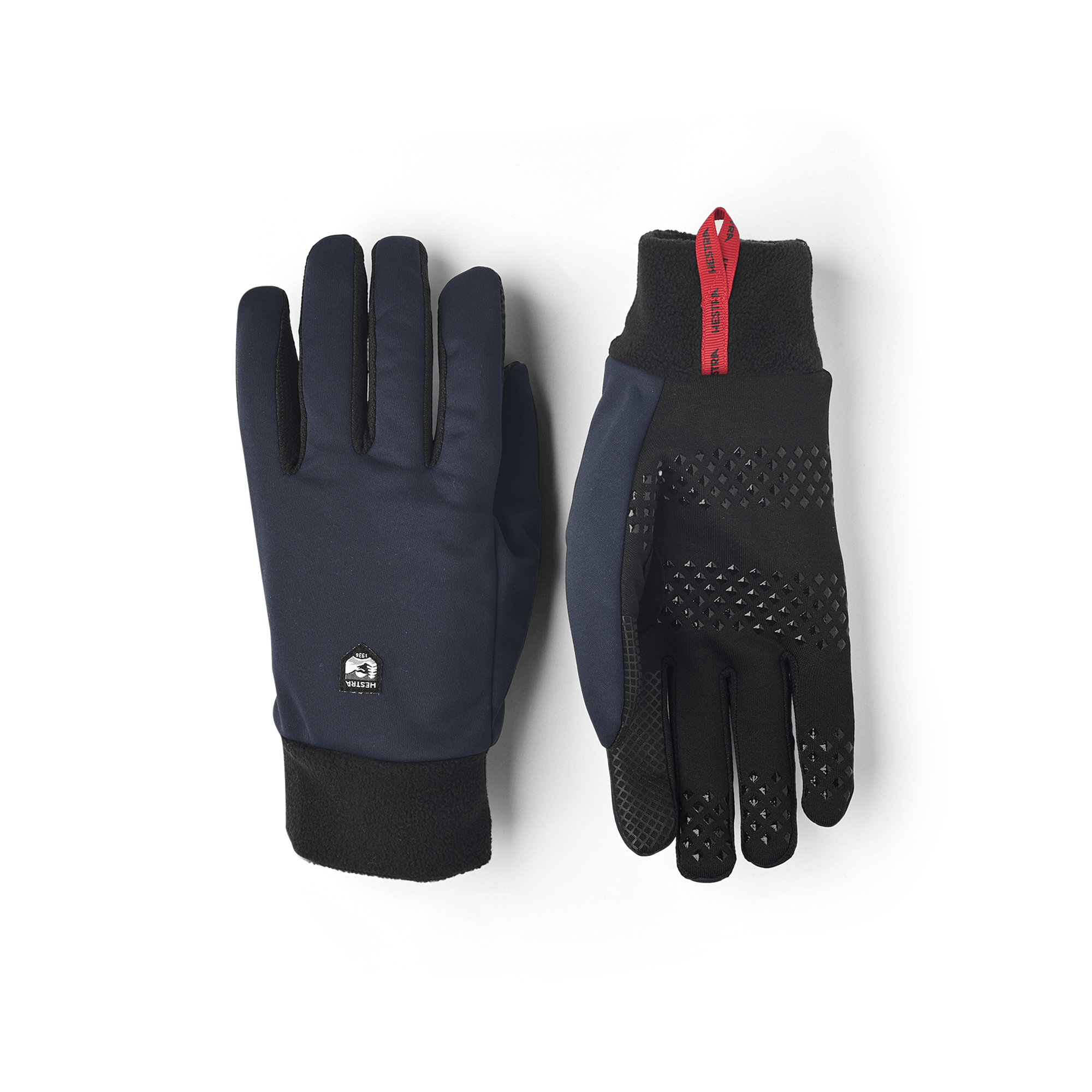Dark blue windproof inner glove with black palm and touch function (1 of 5)