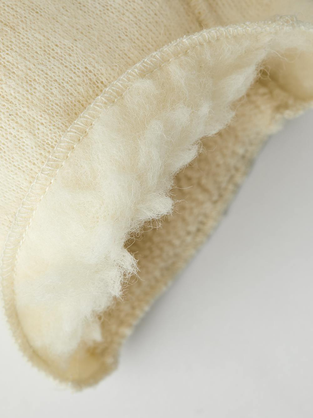 White machine-sewn liner mitten (2 of 3)