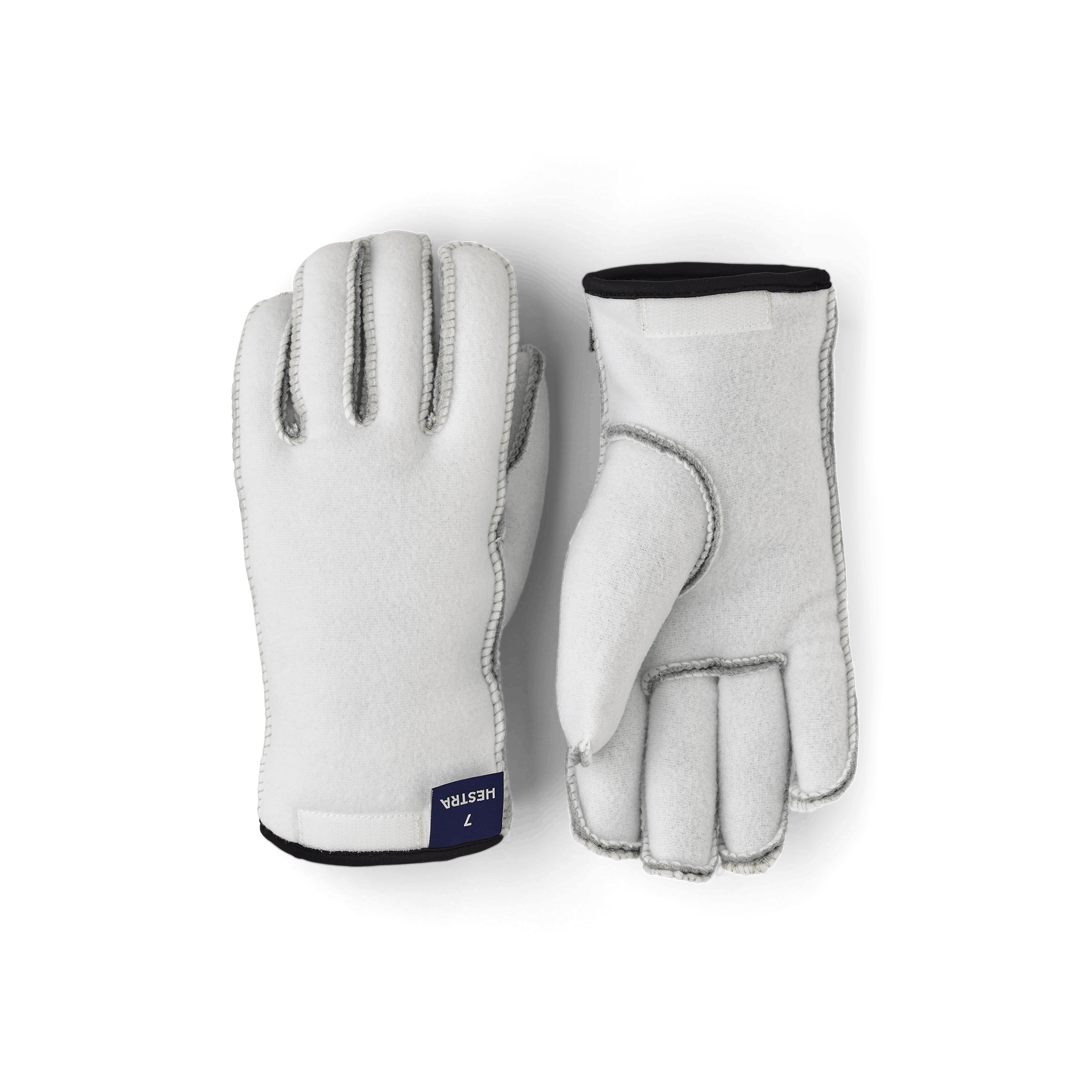 White machine-sewn liner glove (1 of 4)