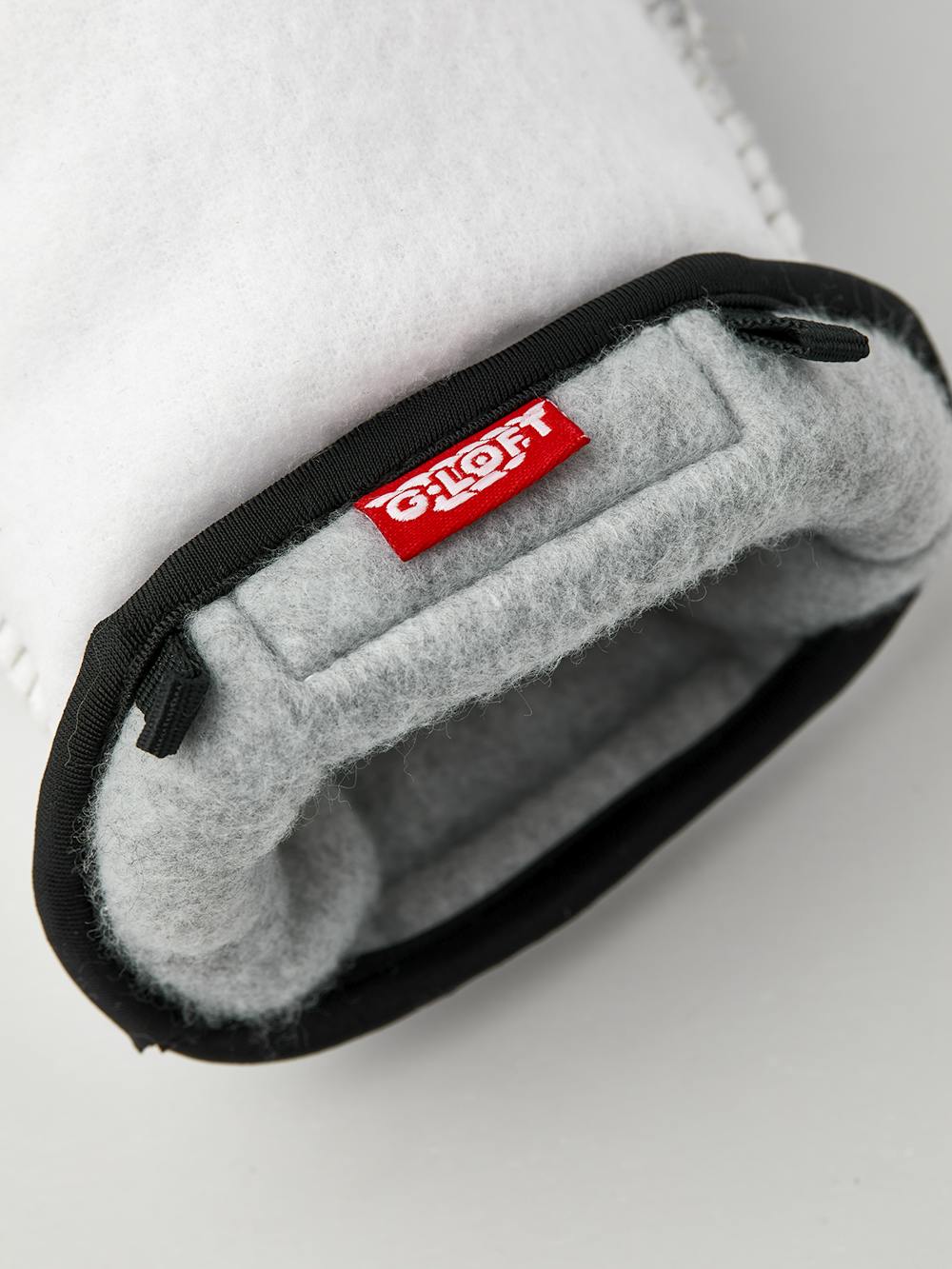 White machine-sewn liner mitten (2 of 4)