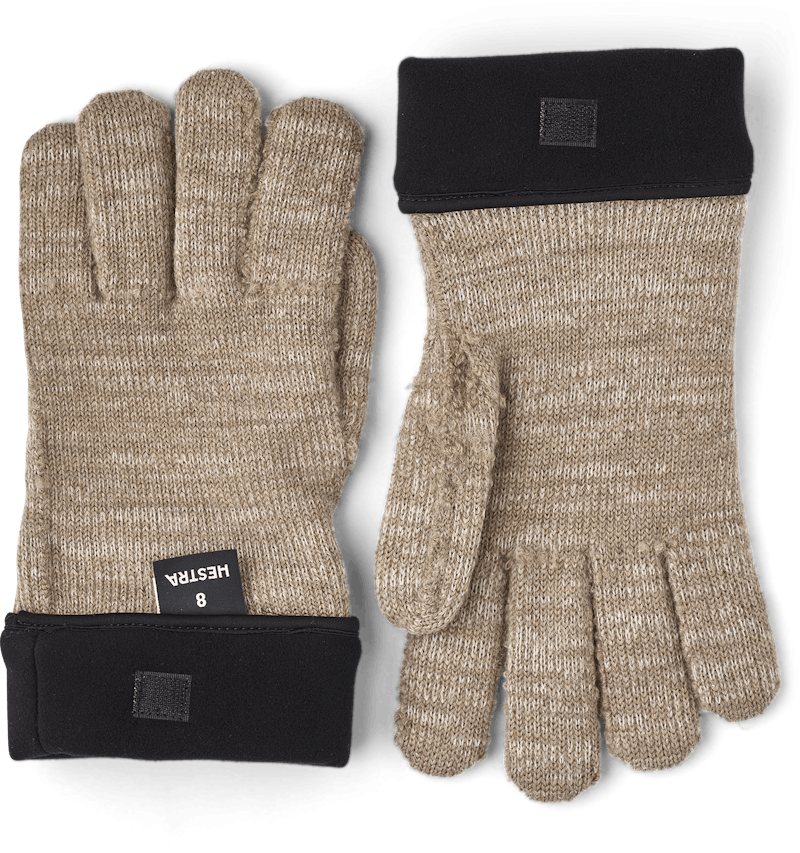 Beige merino wool liner glove (1 of 4)