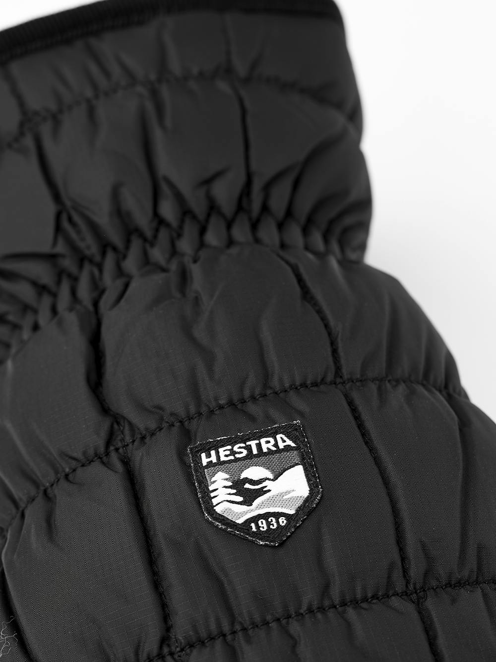 Black fabric mitten with synthetic suede palm (3 of 4)