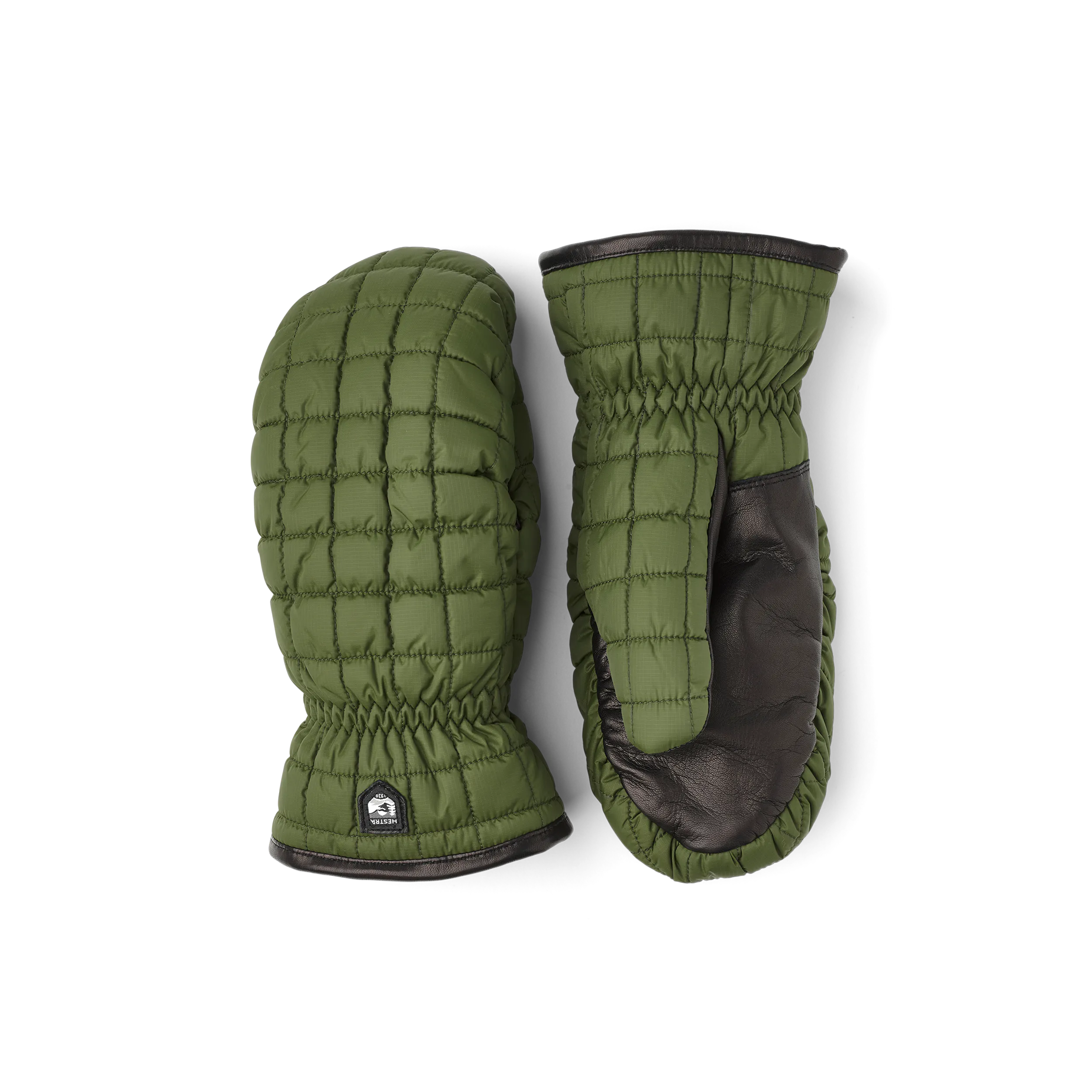 Dark green mitten with black hairsheep palm  (1 of 5)