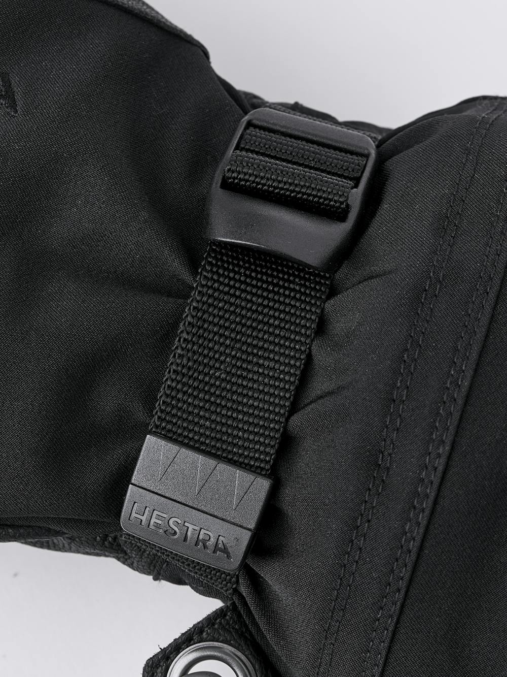 Black mitten with goat leather palm and wrist adjustment (4 of 7)