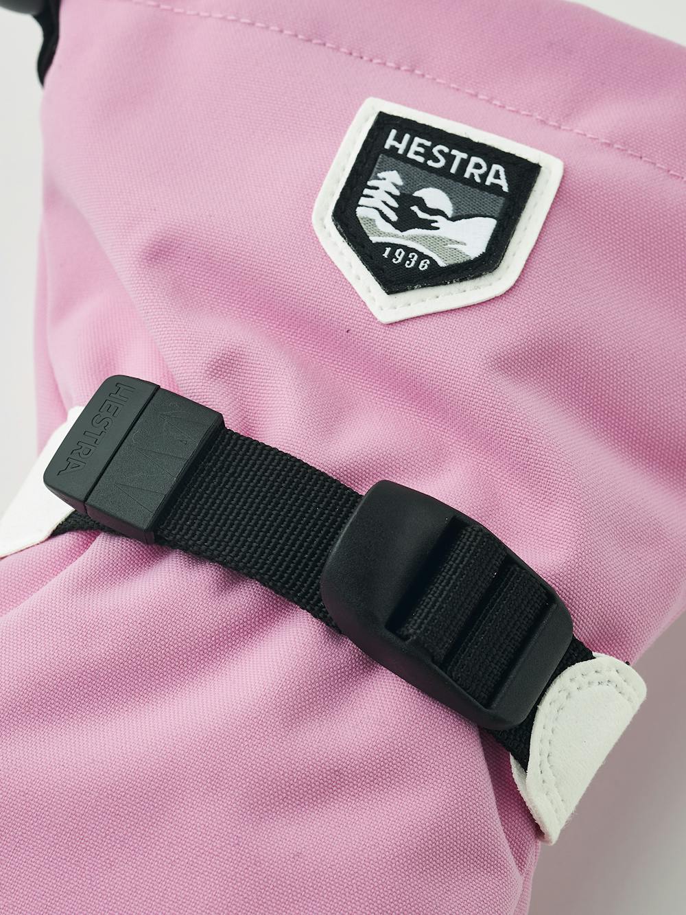 Pink fabric mitten with wrist adjustment  (2 of 6)