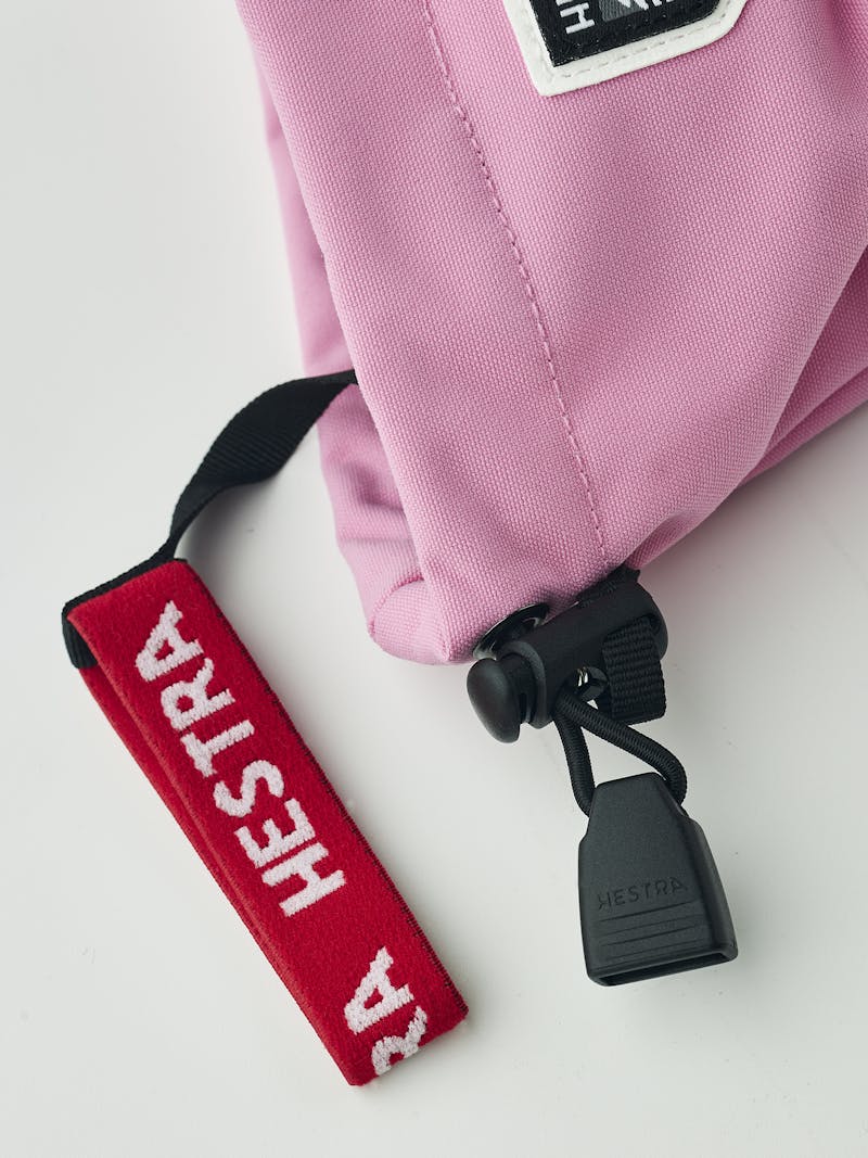 Rosa Fausthandschuh aus Stoff mit verstellbarem Handgelenkverschluss (3 oder 6)