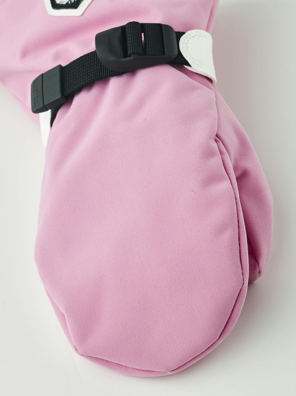 Pink fabric mitten with wrist adjustment  (5 of 6)