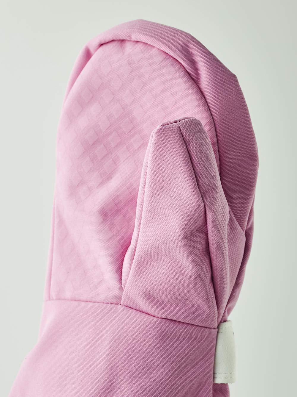 Pink fabric mitten with wrist adjustment  (4 of 6)