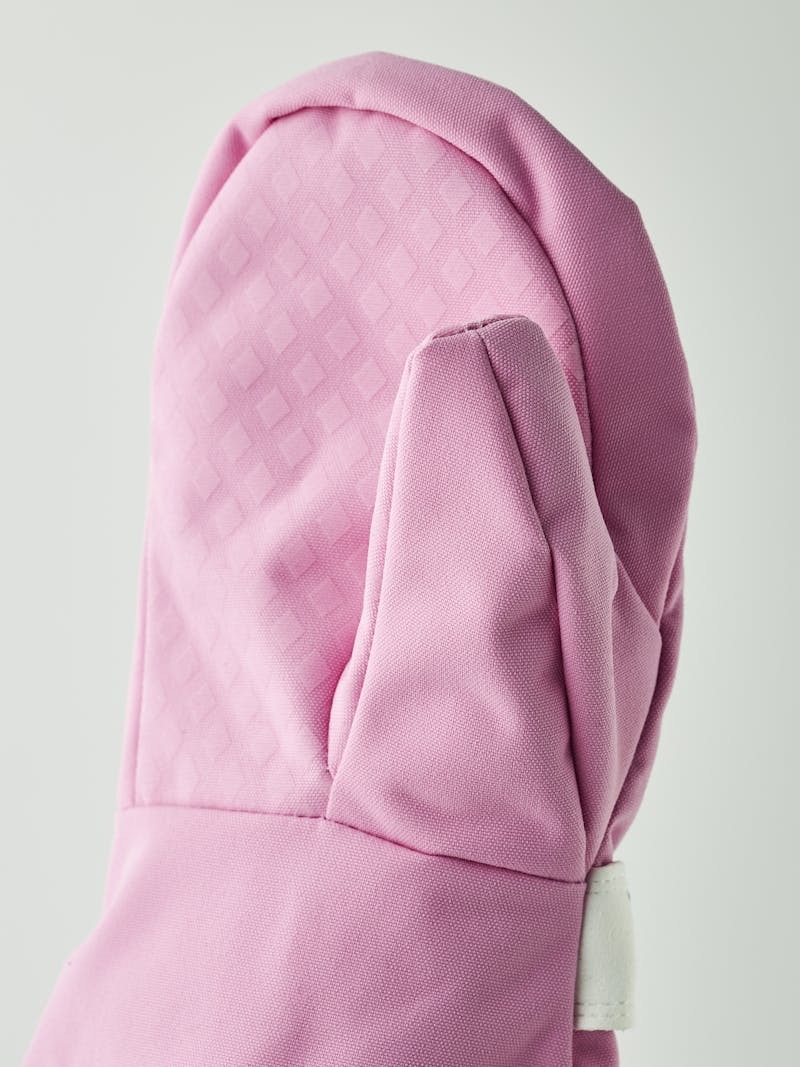 Rosa Fausthandschuh aus Stoff mit verstellbarem Handgelenkverschluss  (4 oder 6)