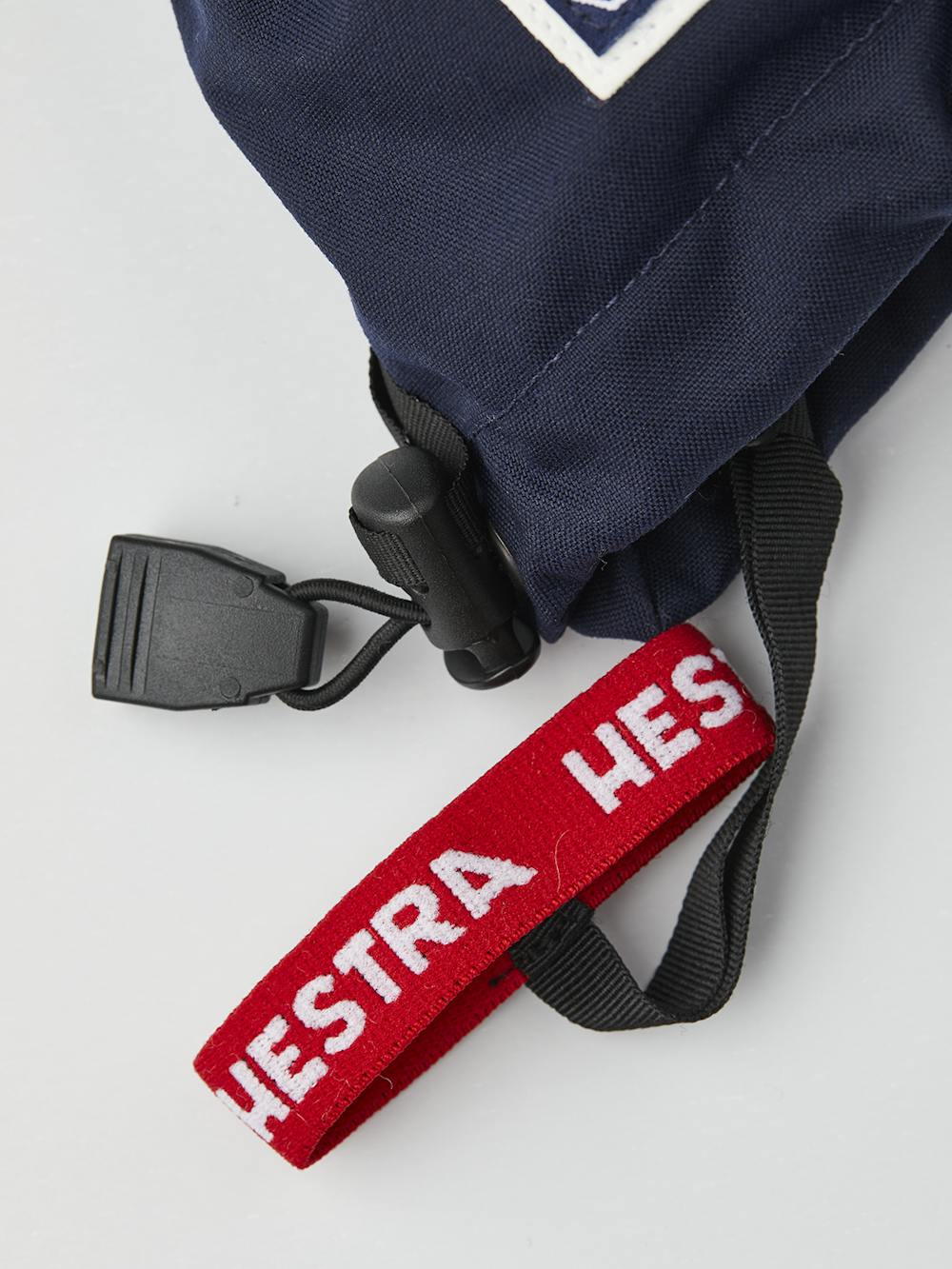 Dark blue fabric mitten with wrist adjustment (5 of 8)