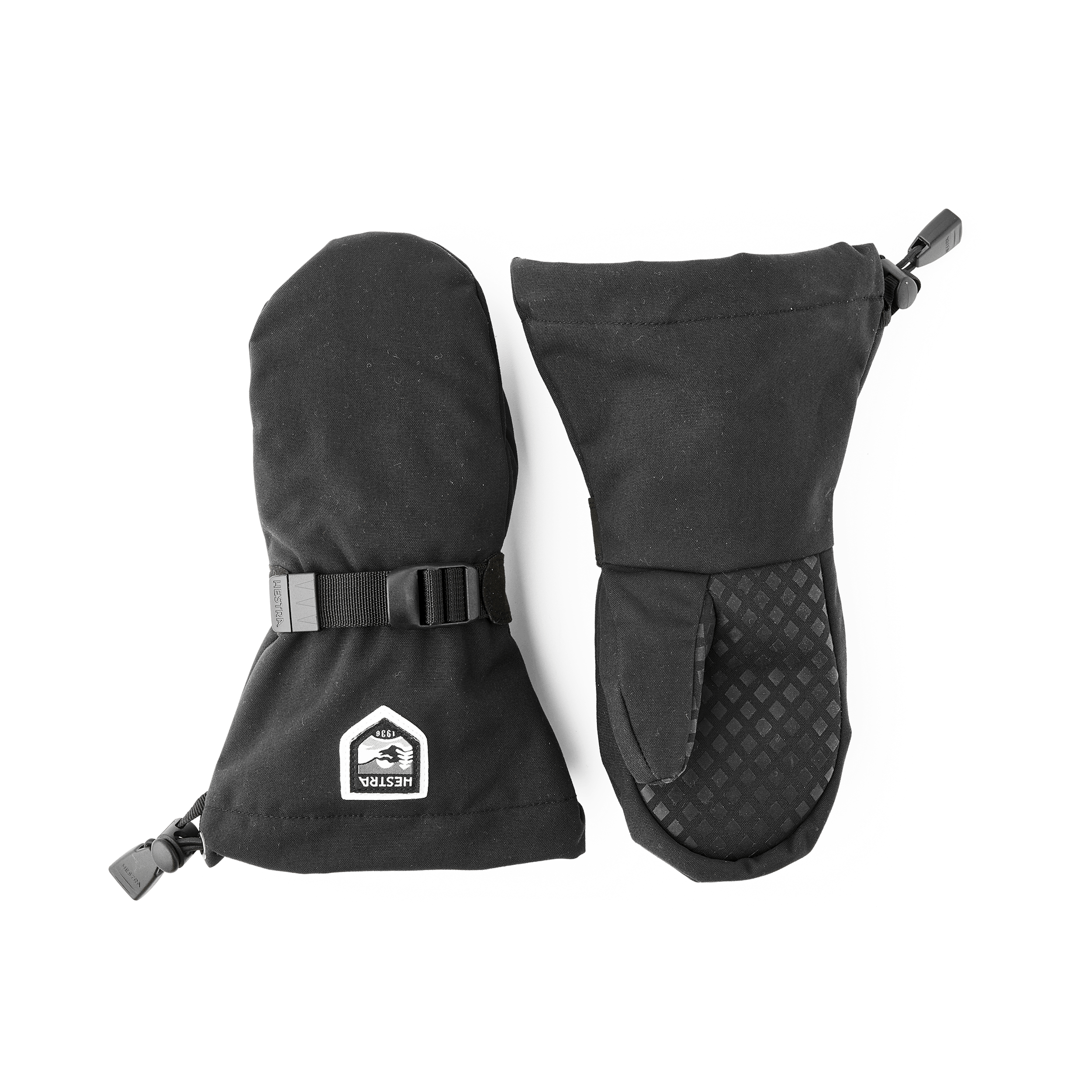 Black fabric mitten with wrist adjustment  (1 of 6)