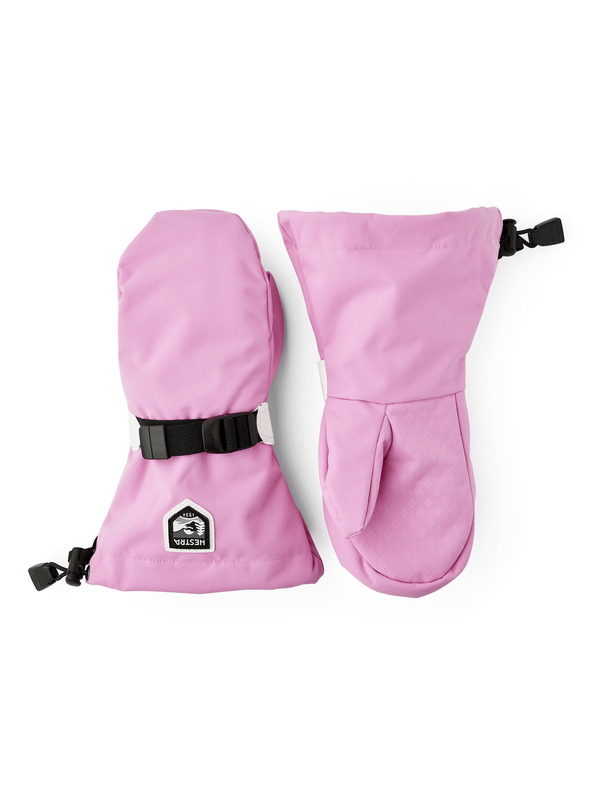 Pink fabric mitten with wrist adjustment  (1 of 6)