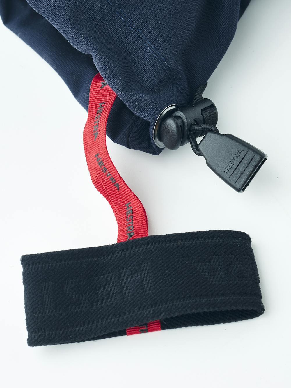 Dunkelblauer Fausthandschuh aus Stoff mit verstellbarem Handgelenkverschluss (5 oder 6)