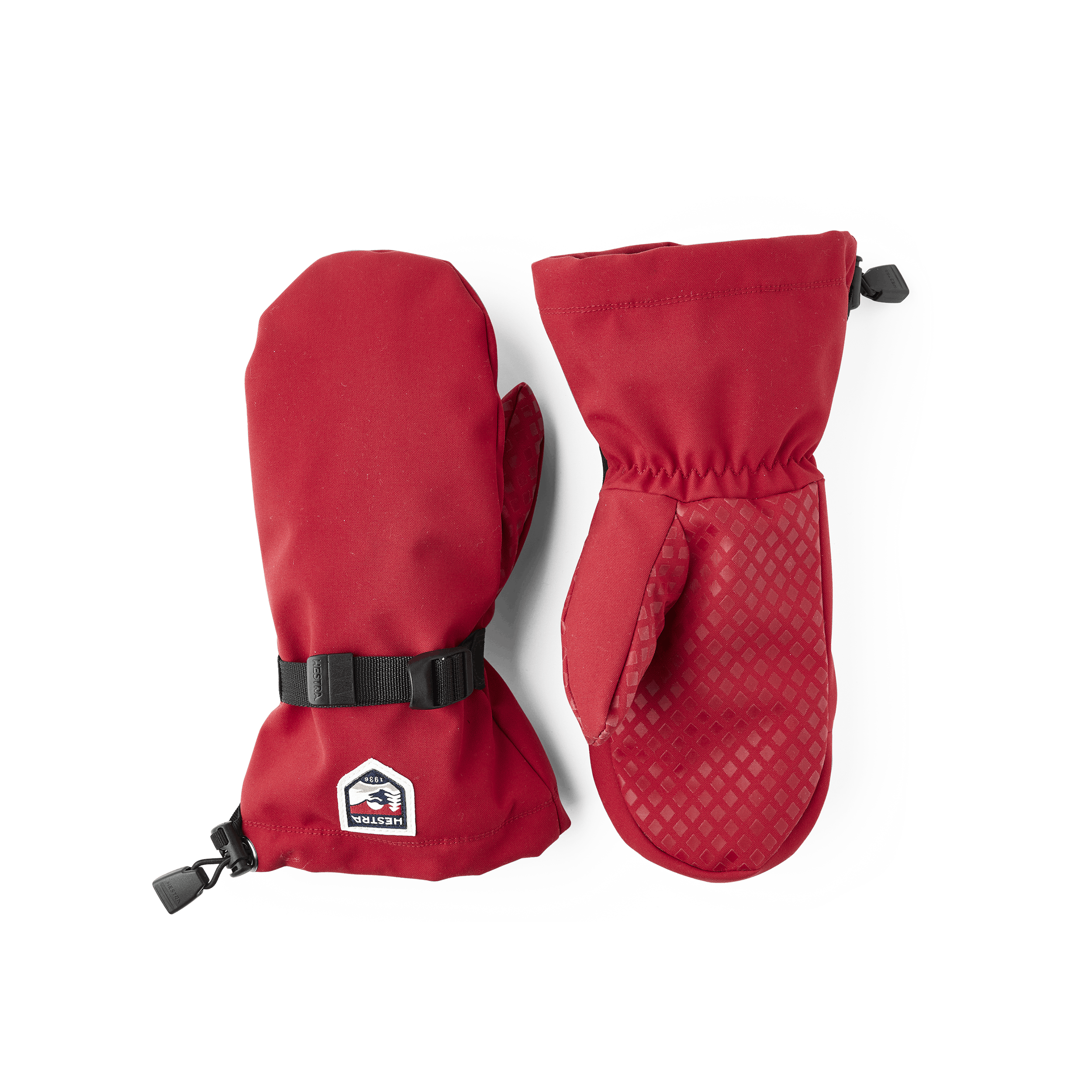 Roter Fausthandschuh aus Stoff mit verstellbarem Handgelenkverschluss (1 oder 8)