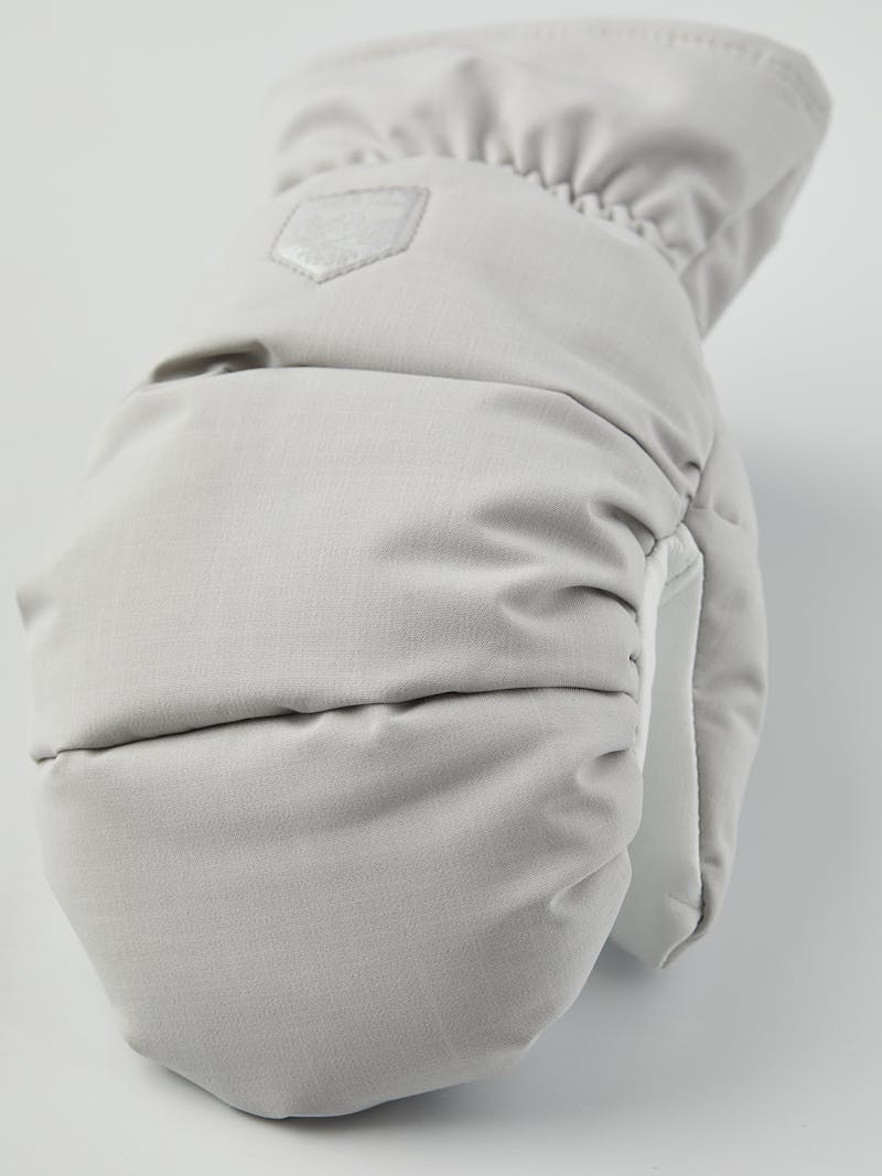 Light gray mitten with white goat leather palm  (4 of 4)