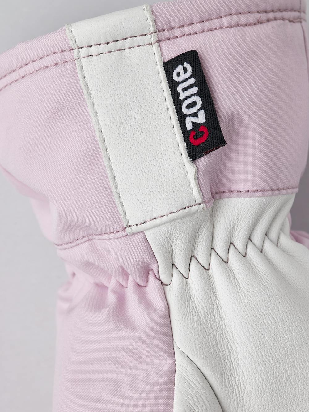 Light pink mitten with white goat leather palm  (6 of 7)