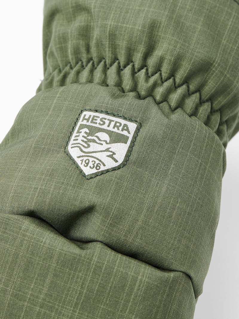 Green mitten with black goat leather palm  (3 of 6)