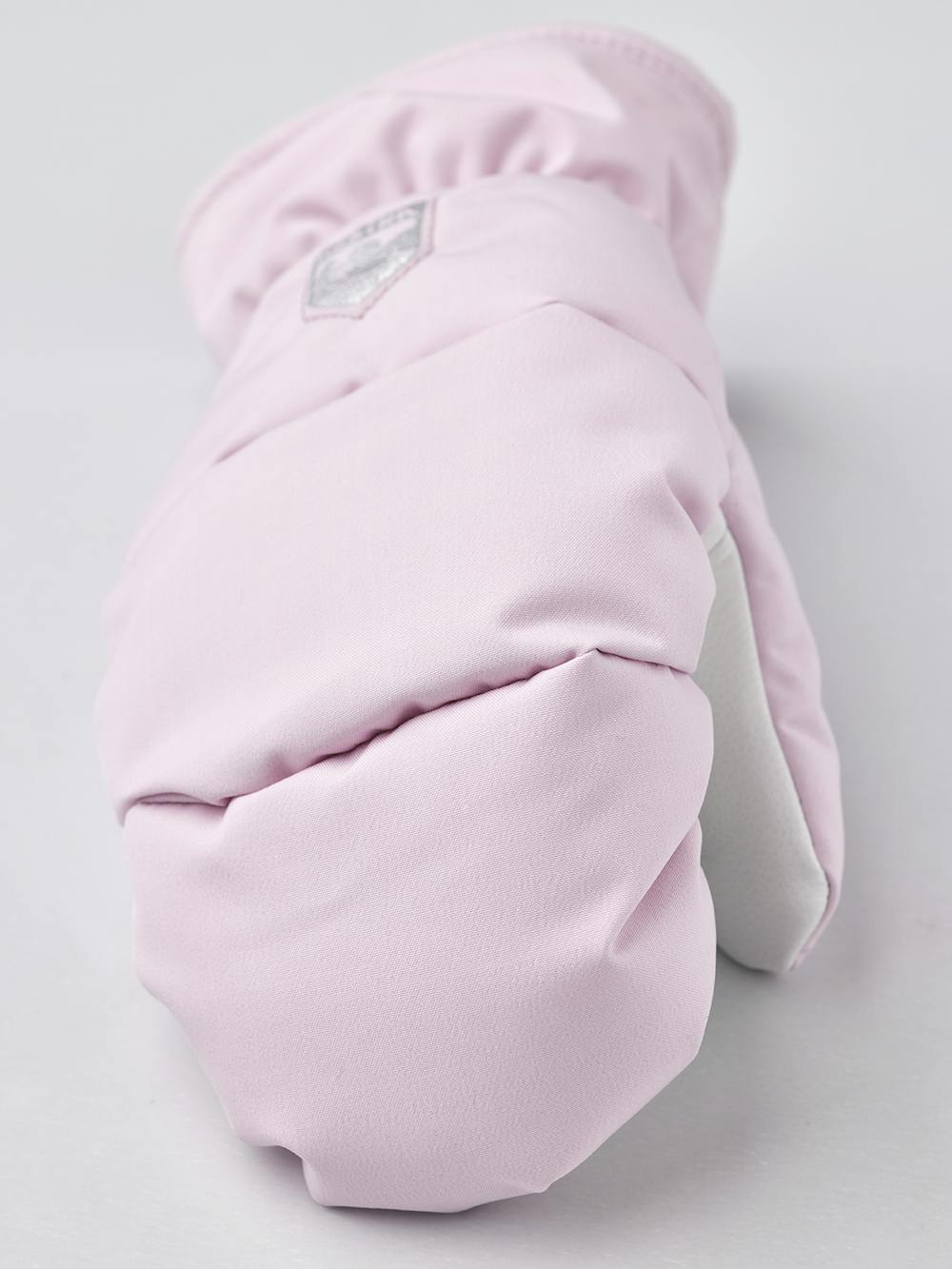 Hellrosa Fausthandschuh mit weißem Ziegenleder an der Innenhand (3 oder 7)