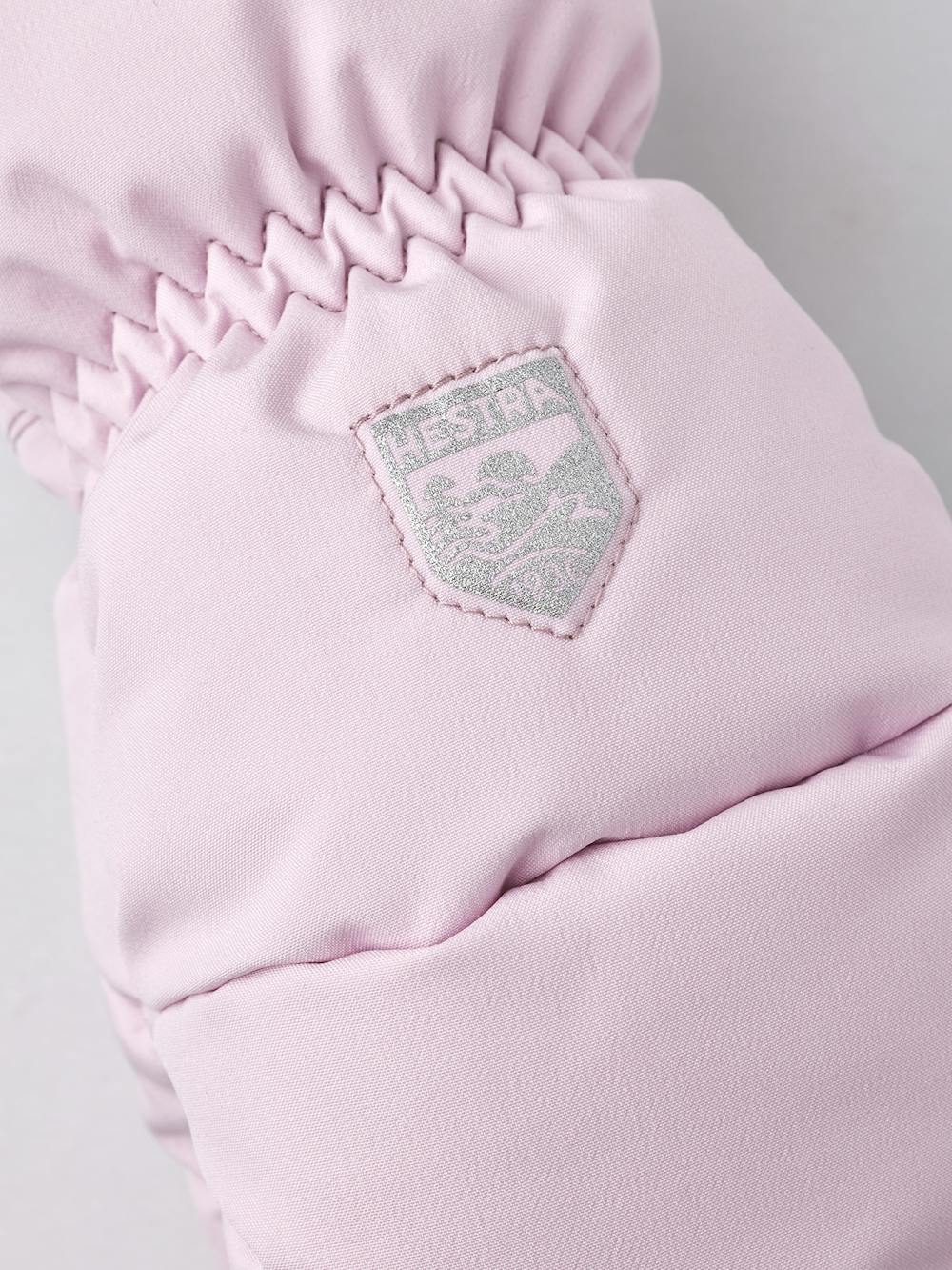 Light pink mitten with white goat leather palm  (5 of 7)