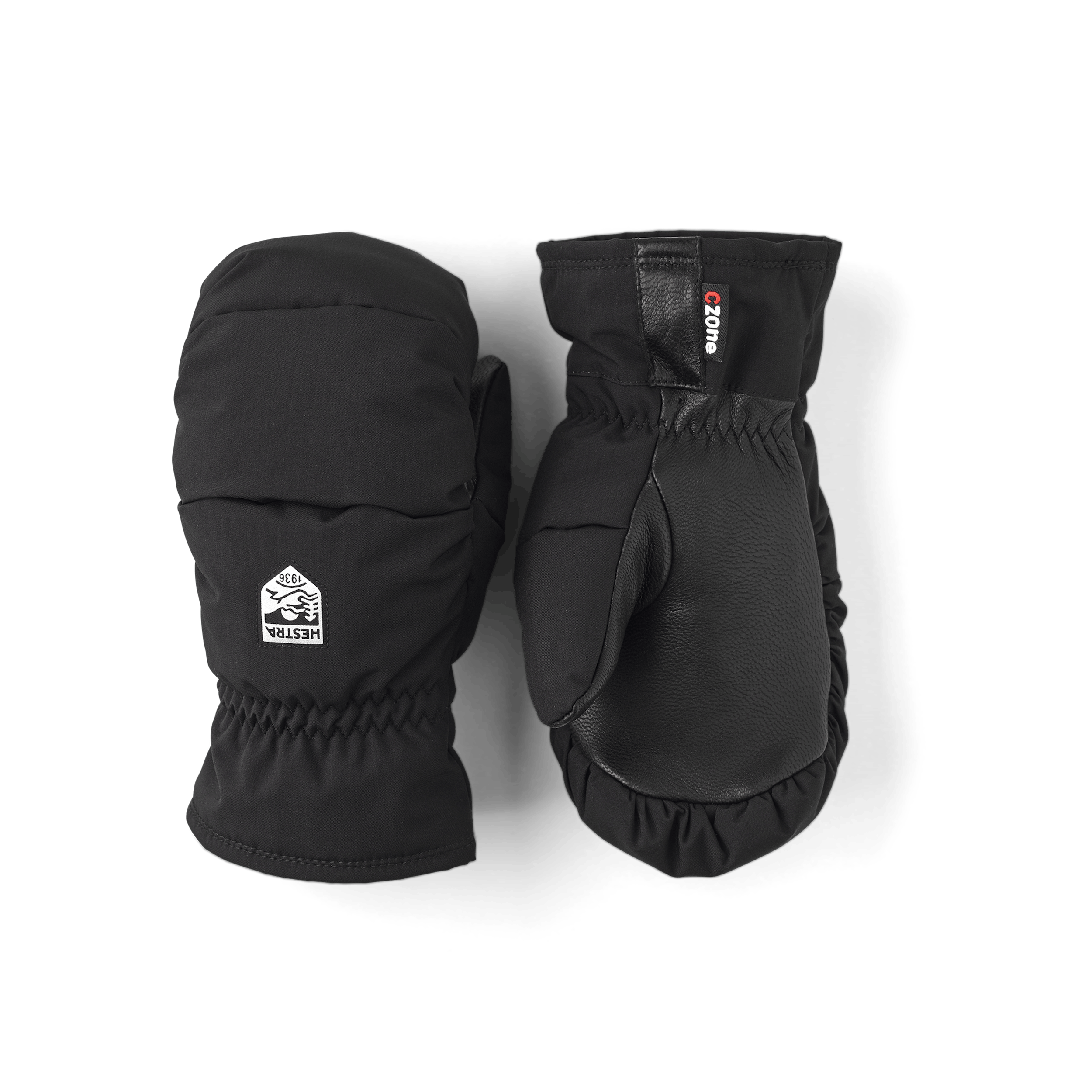 Black mitten with goat leather palm (1 of 4)