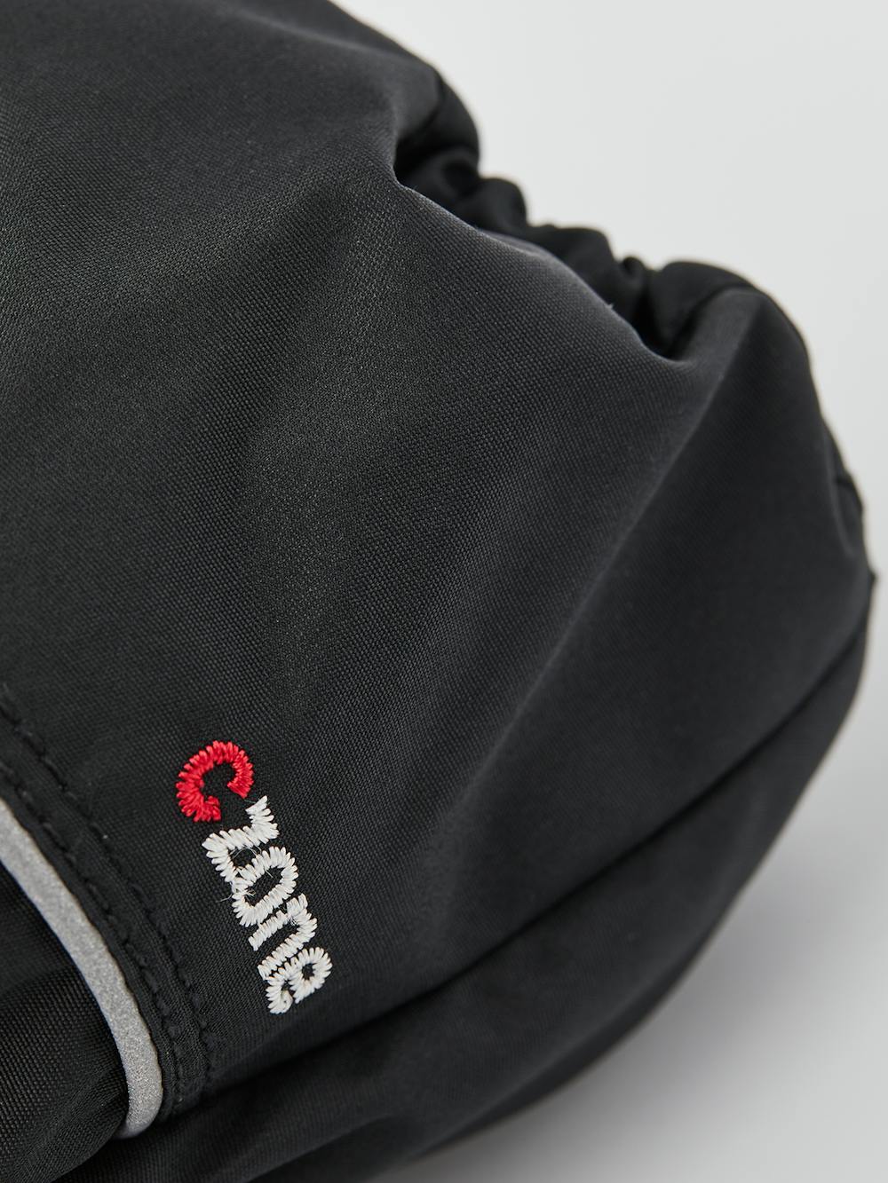 Black fabric mitten with synthetic palm and wrist adjustment (3 of 3)