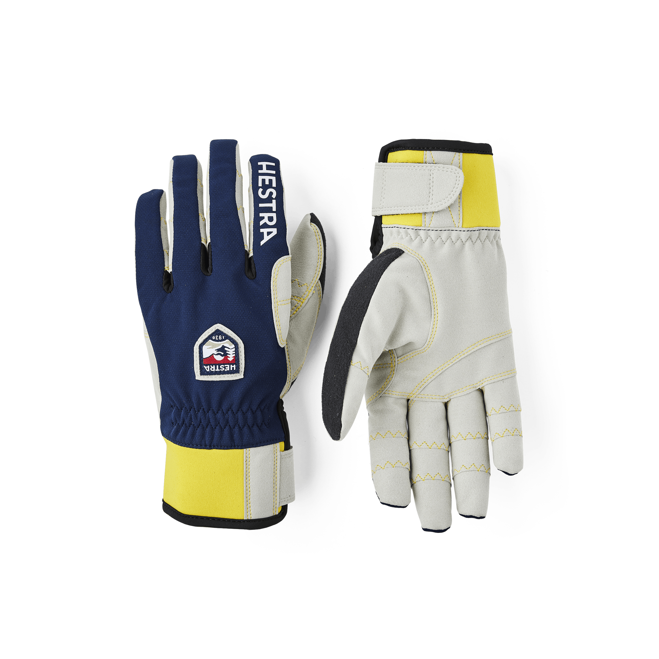 Mörkblå skidskyttehandske i tyg med grå innerhand i syntetisk mocka
(1 av 6)