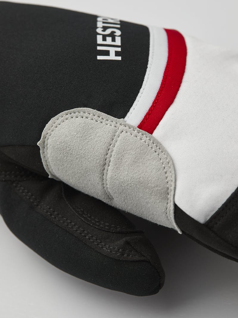 Black fabric mitten with synthetic suede palm  (2 of 5)