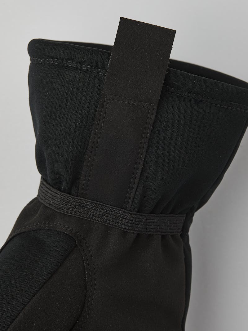 Black fabric mitten with synthetic suede palm  (4 of 5)