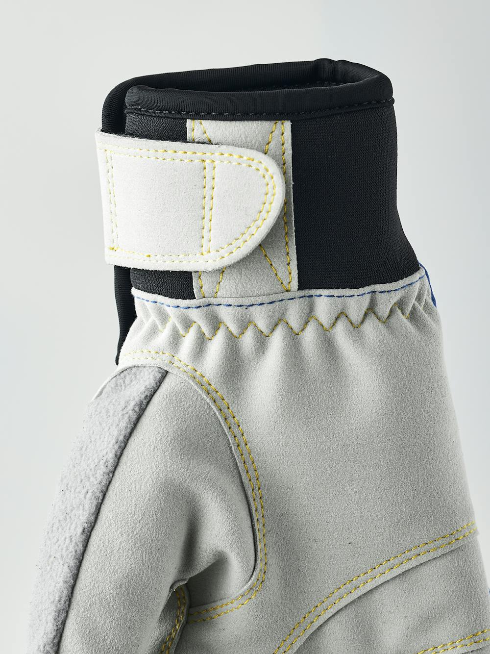 Royal blue fabric cross-country ski glove with gray synthetic suede palm (3 of 5)