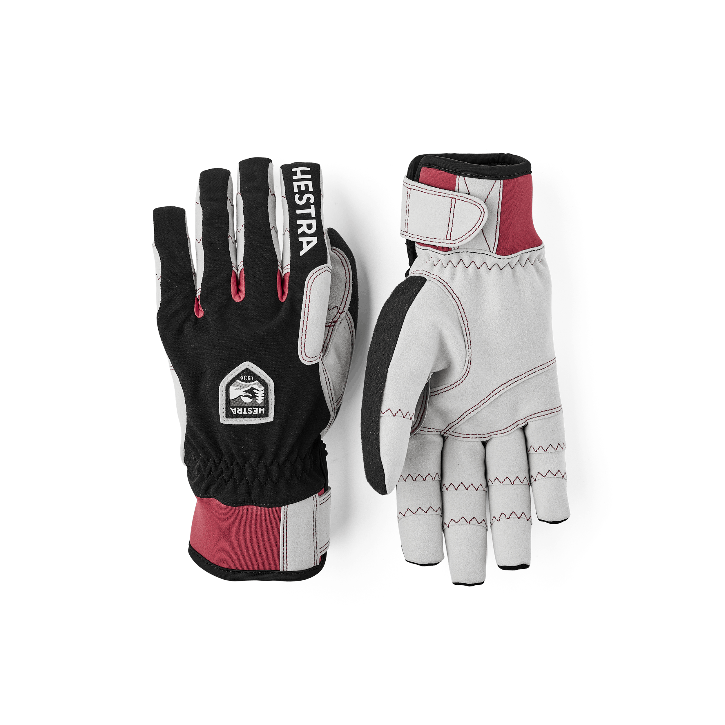 Svart längdskidhandske i tyg med grå innerhand i syntetisk mocka
(1 av 5)