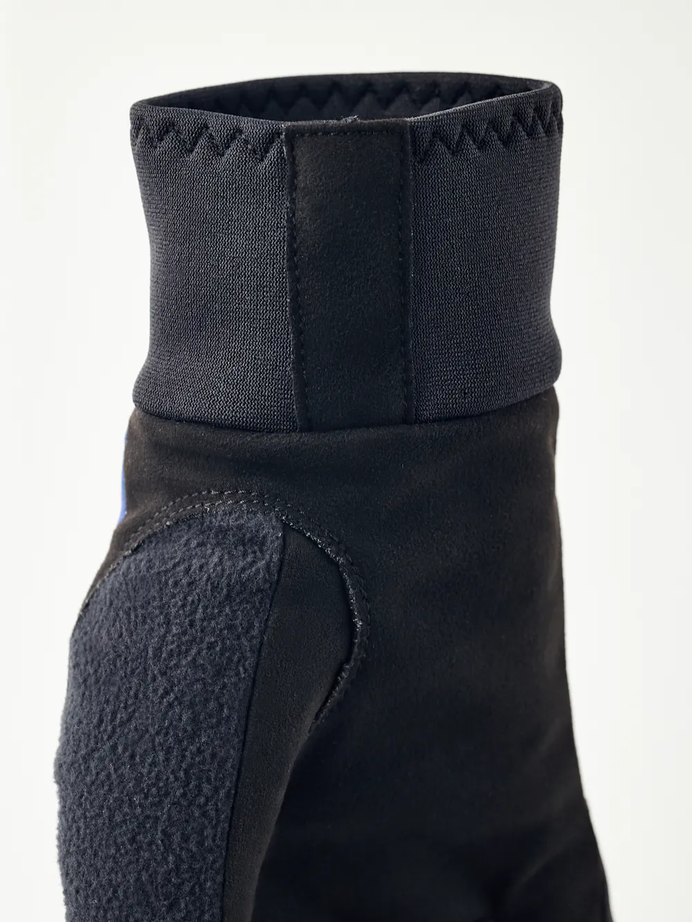 Dark blue print fabric cross-country ski glove with black palm   (5 of 5)