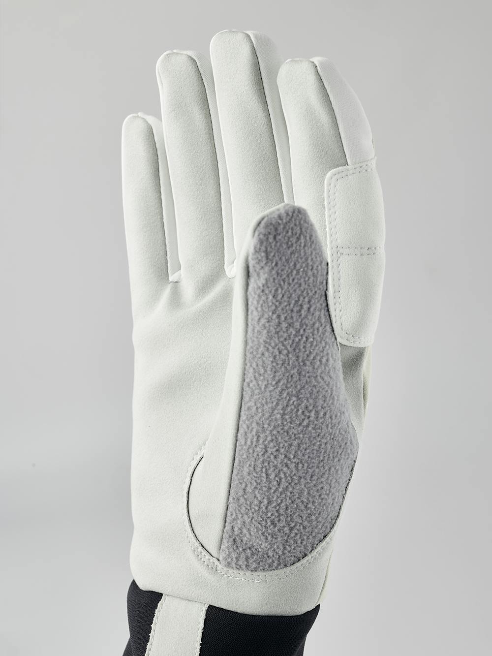 Beige print fabric cross-country ski glove with white palm (3 of 8)