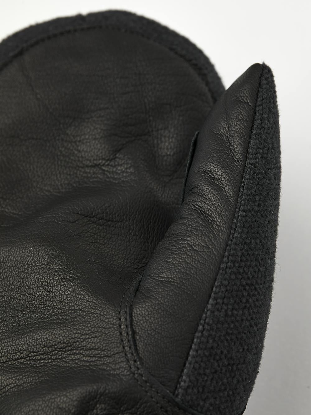 Black mitten with goat leather palm and wrist adjustment (5 of 5)