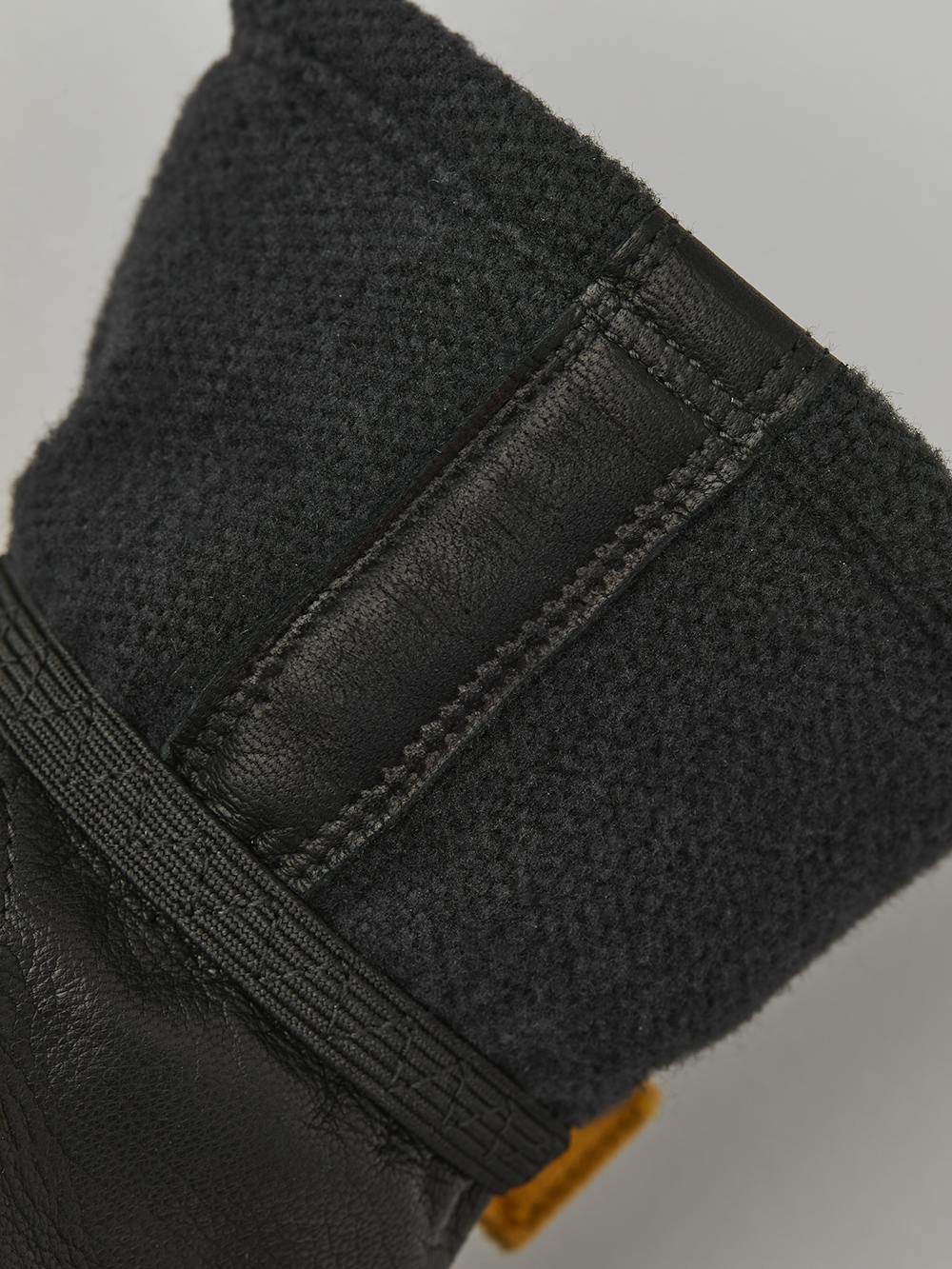 Black mitten with goat leather palm and wrist adjustment (2 of 5)