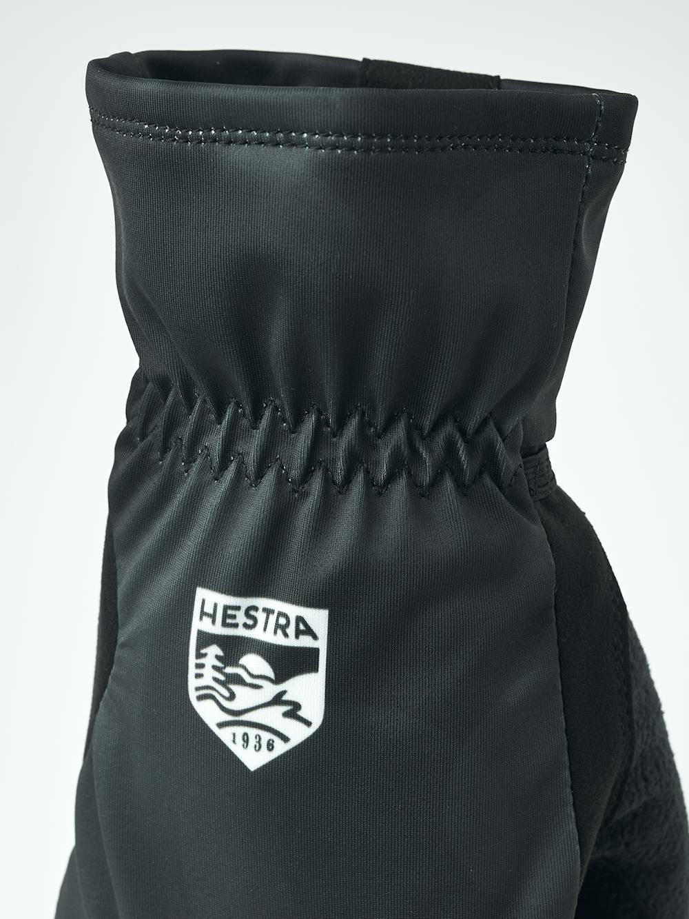 Black cross-country ski glove with black synthetic suede palm (4 of 4)