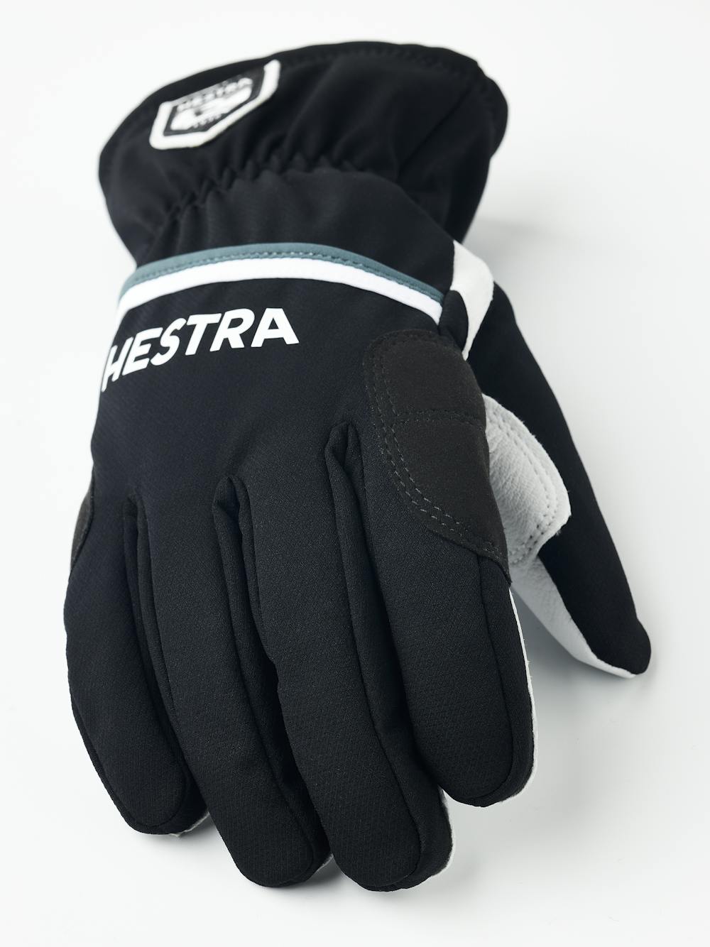 Black cross-country glove with white goat leather palm (5 of 5)