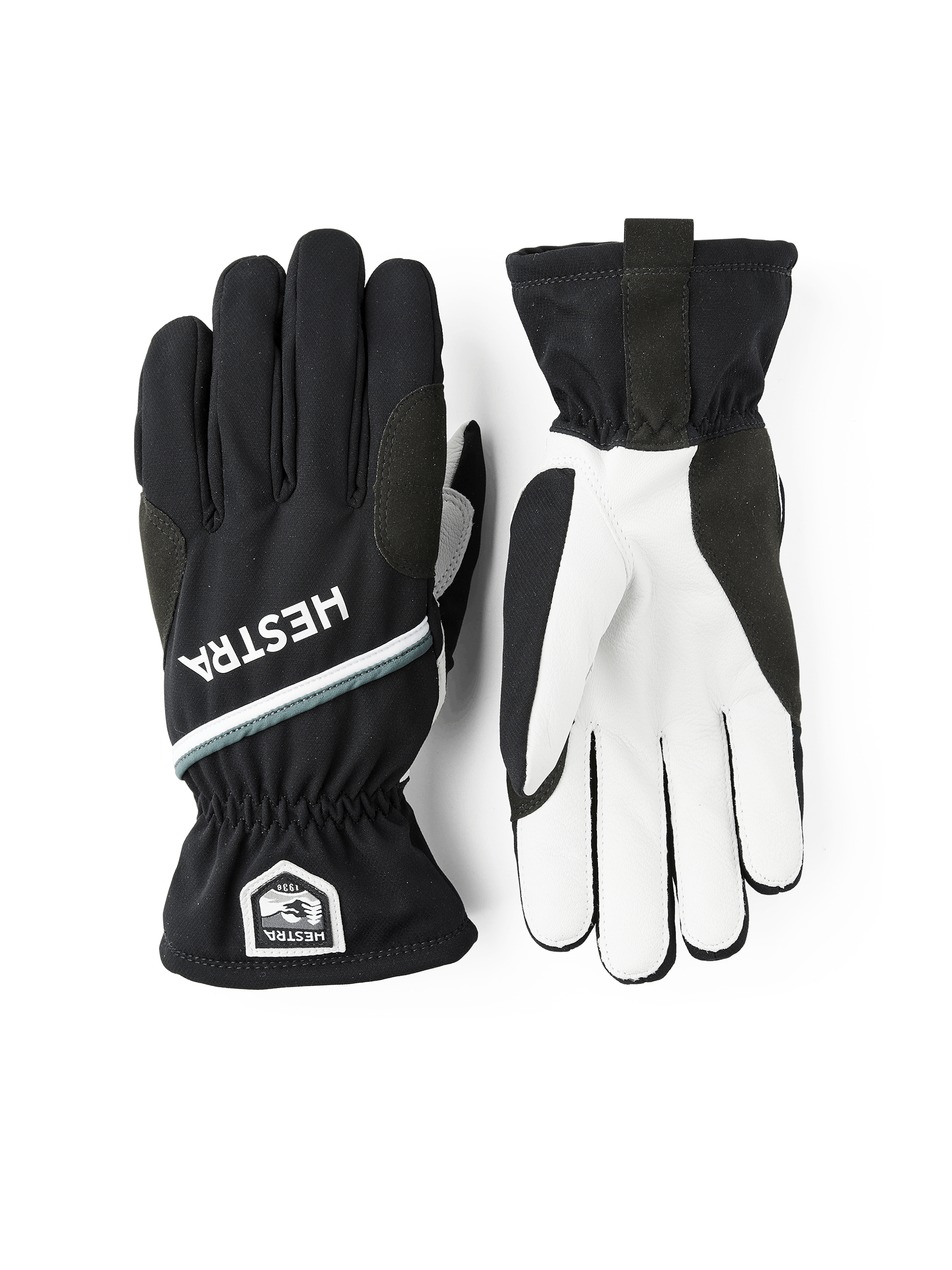Black cross-country glove with white goat leather palm (1 of 5)